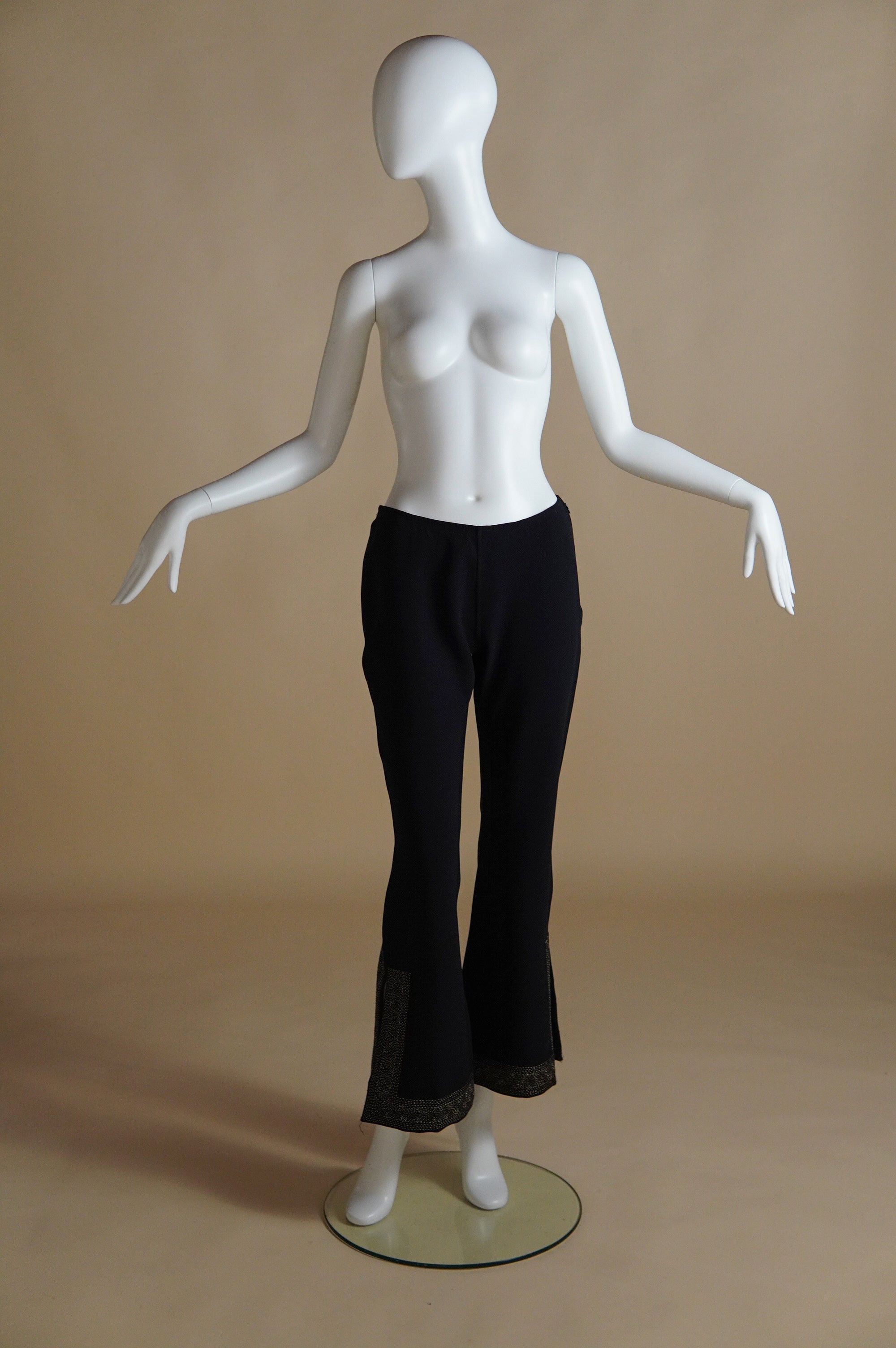 パンツ CELINE Zipper Wool Flare Pants CÉLINE Old Celine Phoebe Philo Fall 2015 Black Wool Zip