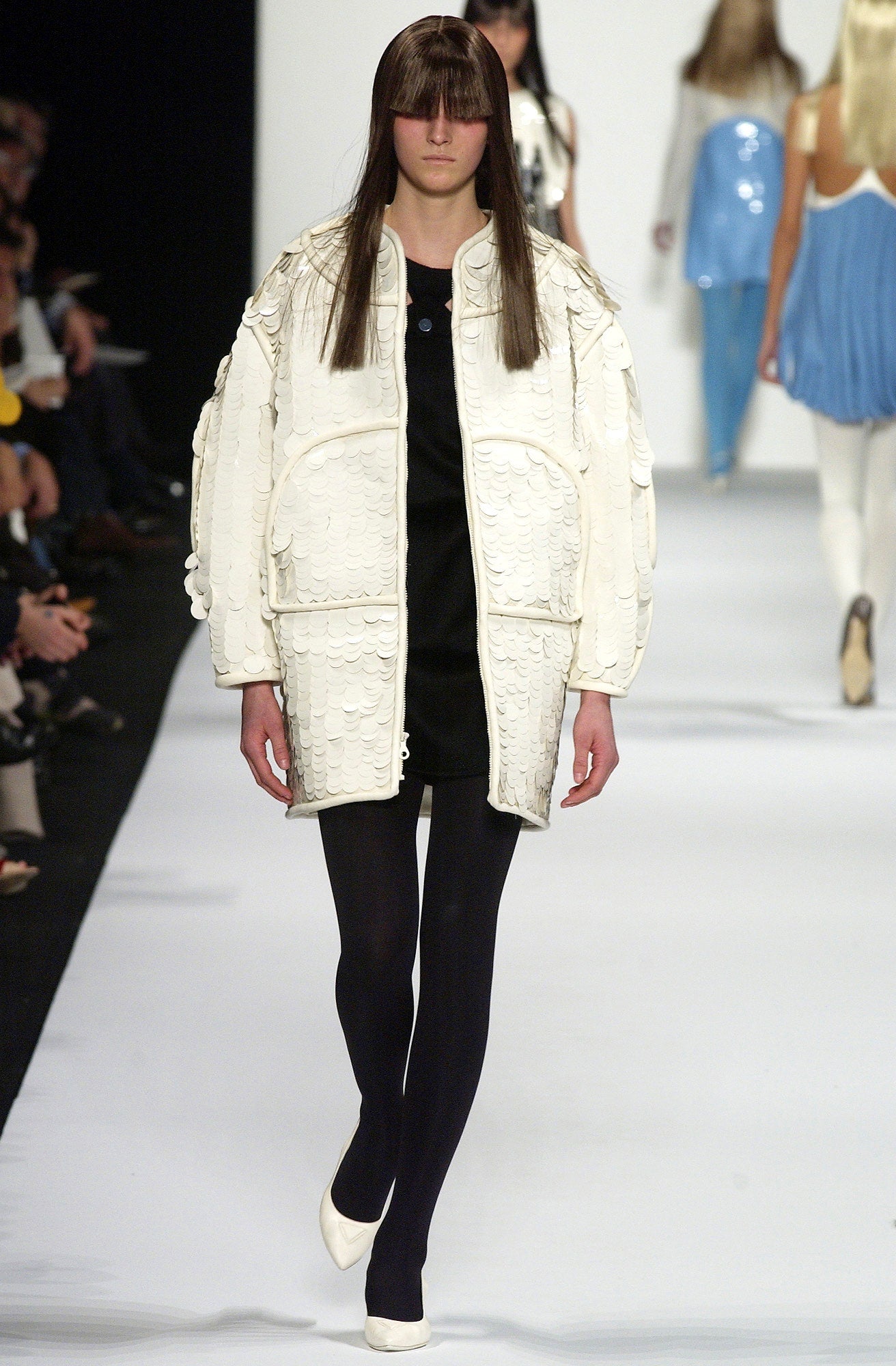 F/W 2003 Marc Jacobs mod runway black cashmere dress with silver accen –  (that)bityou vintage