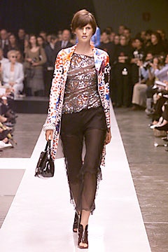 S/S 2000 Fendi by Karl Lagerfeld sheer silk chiffon pants - XS