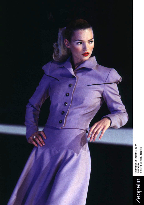 F/W 1996 Givenchy by John Galliano "Matador" runway mauve jacket with piping - M