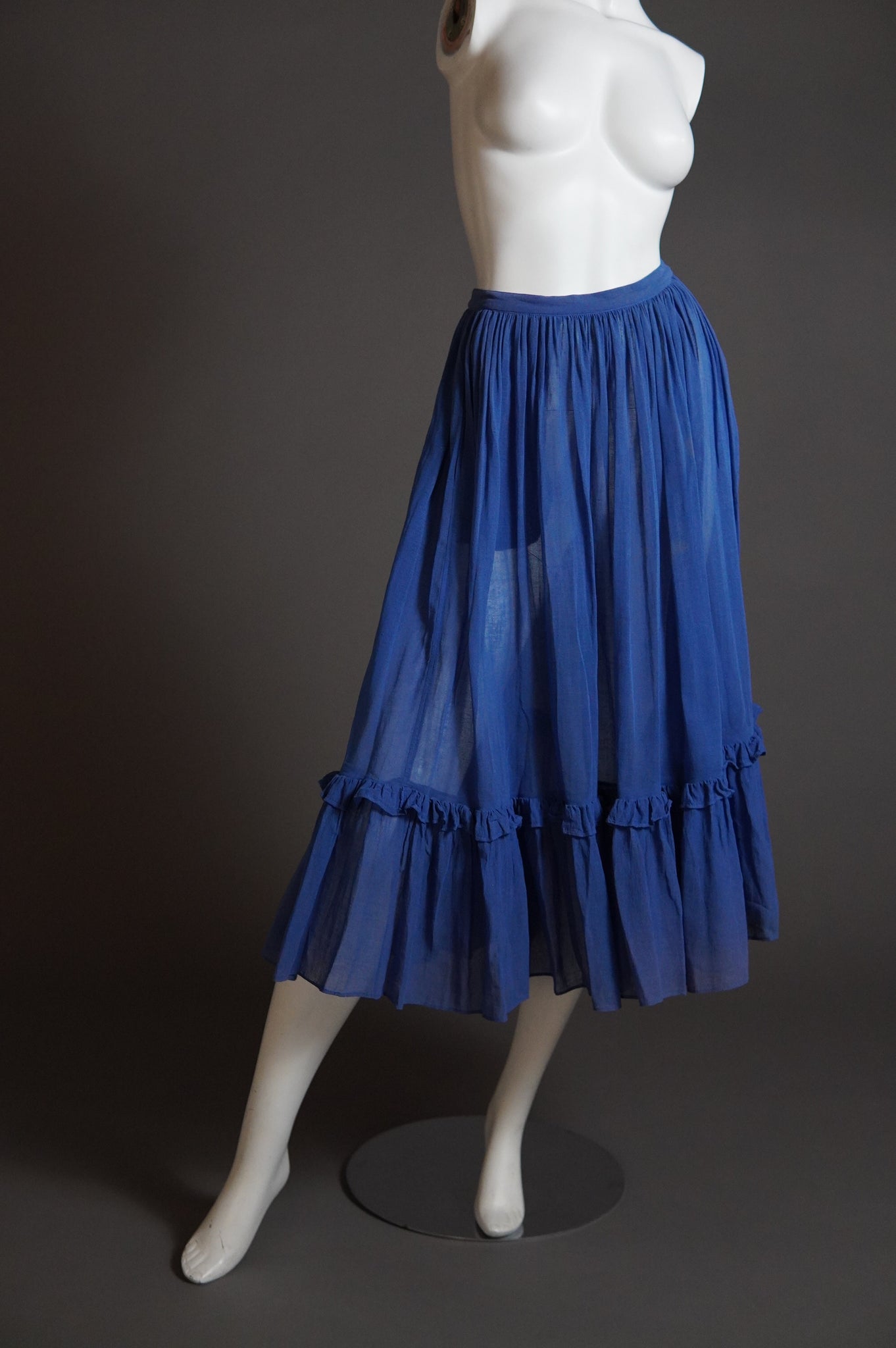 S/S 1977 Yves Saint Laurent Rive Gauche Spanish collection sheer gauze skirt - XXS/XS