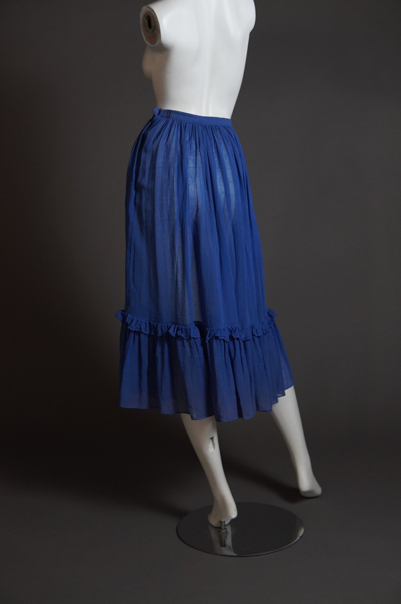 S/S 1977 Yves Saint Laurent Rive Gauche Spanish collection sheer gauze skirt - XXS/XS