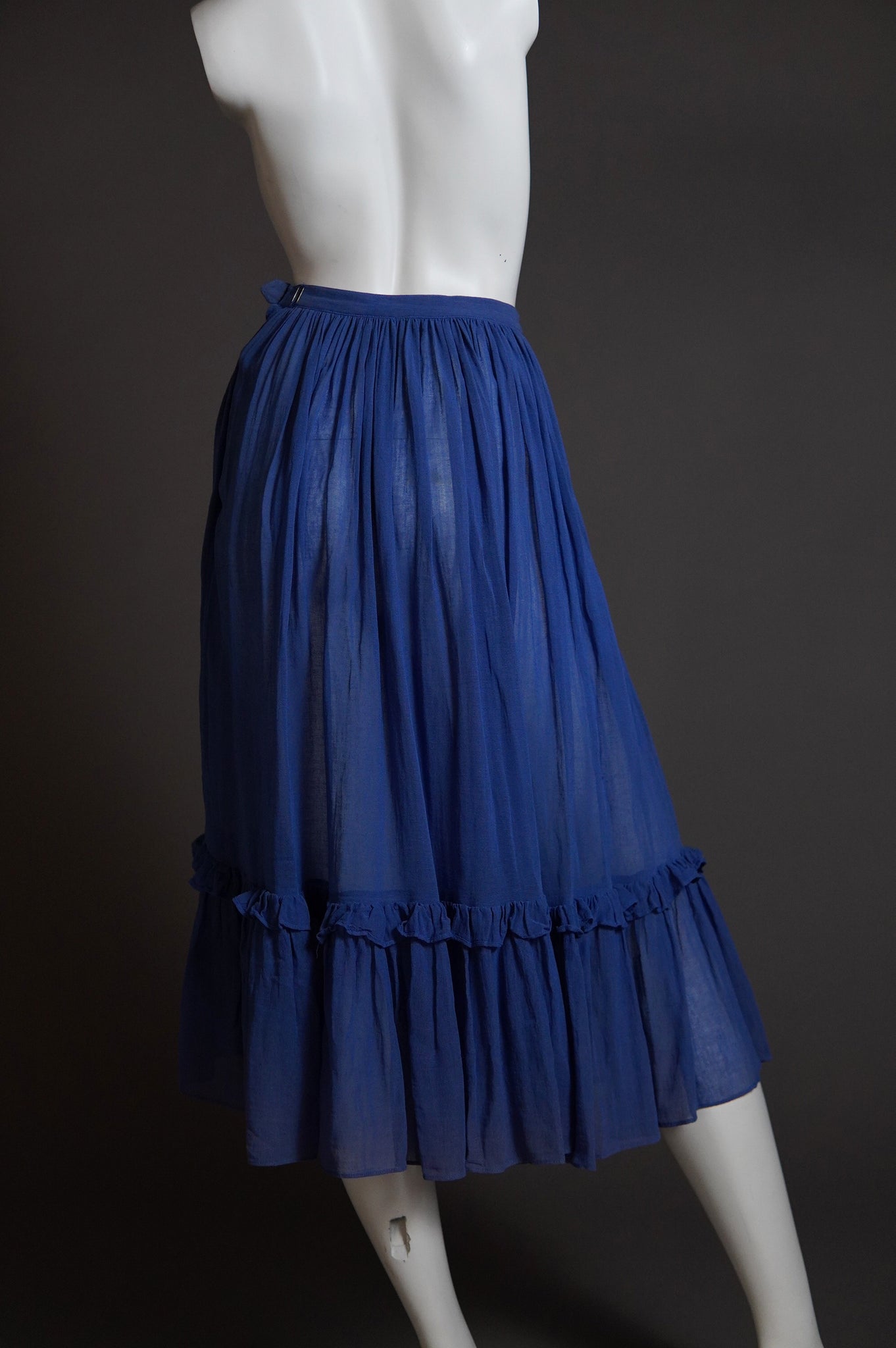 S/S 1977 Yves Saint Laurent Rive Gauche Spanish collection sheer gauze skirt - XXS/XS