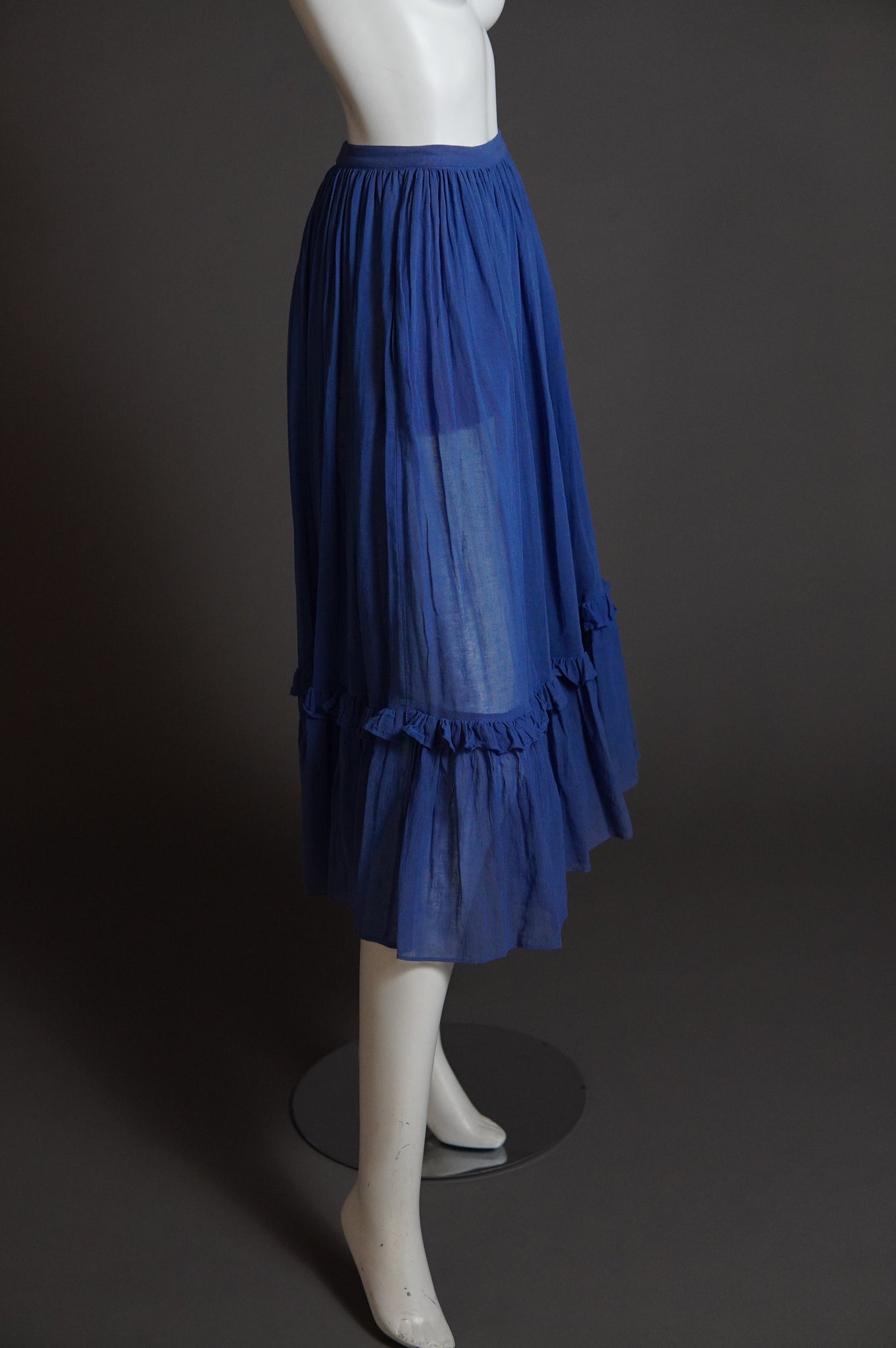 S/S 1977 Yves Saint Laurent Rive Gauche Spanish collection sheer gauze skirt - XXS/XS