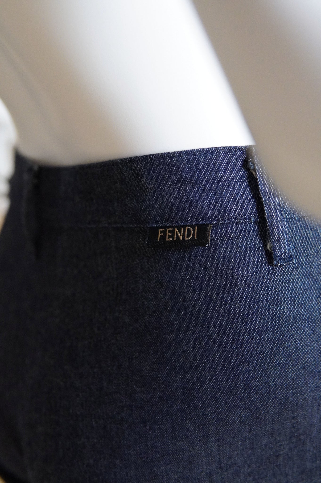 Fendi by Karl Lagerfeld jeans with accordion pleated exaggerated flare - XS/S