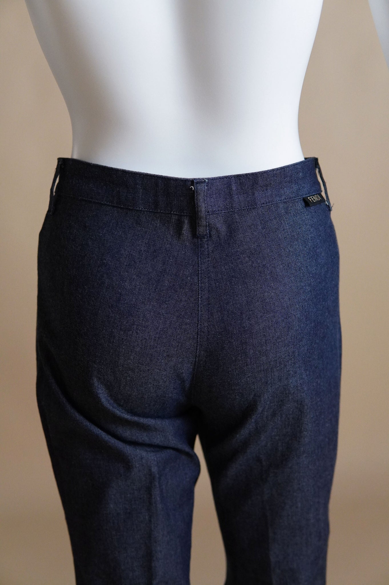 Fendi by Karl Lagerfeld jeans with accordion pleated exaggerated flare - XS/S