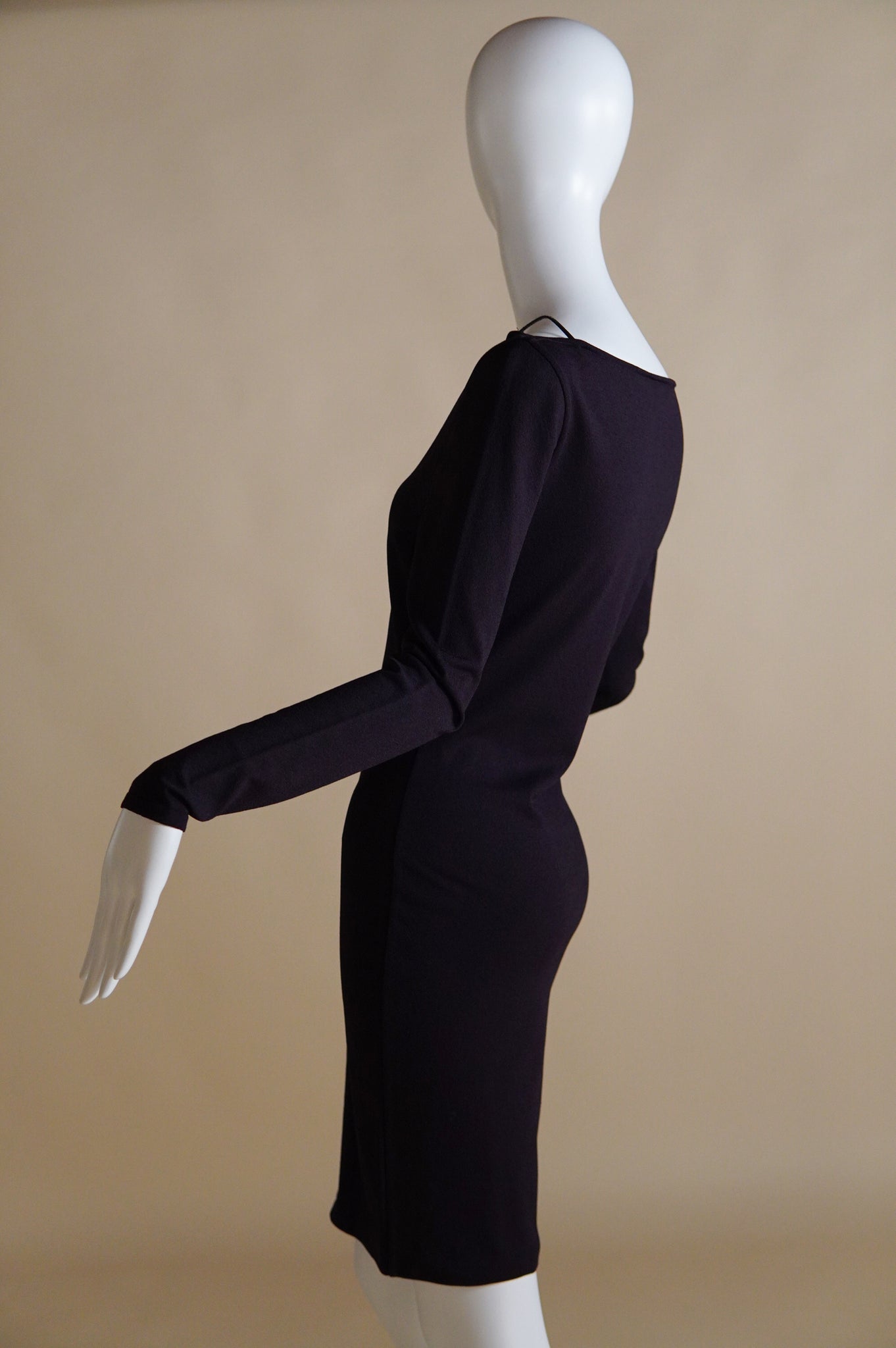 RESERVED S/S 1998 Gucci by Tom Ford plum dress with exposed straps - S/M