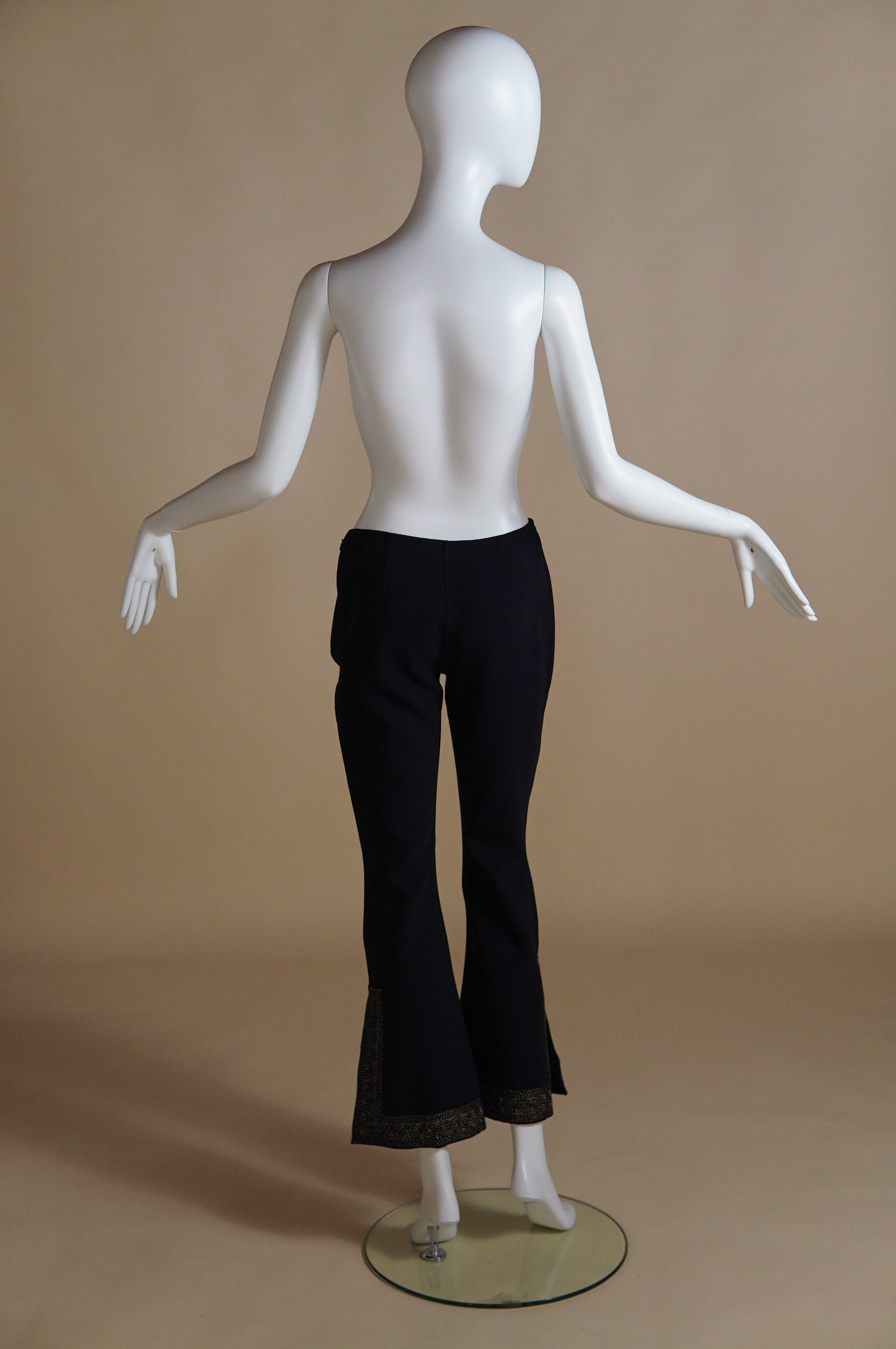 パンツ CELINE Zipper Wool Flare Pants CÉLINE Old Celine Phoebe Philo Fall 2015 Black Wool Zip