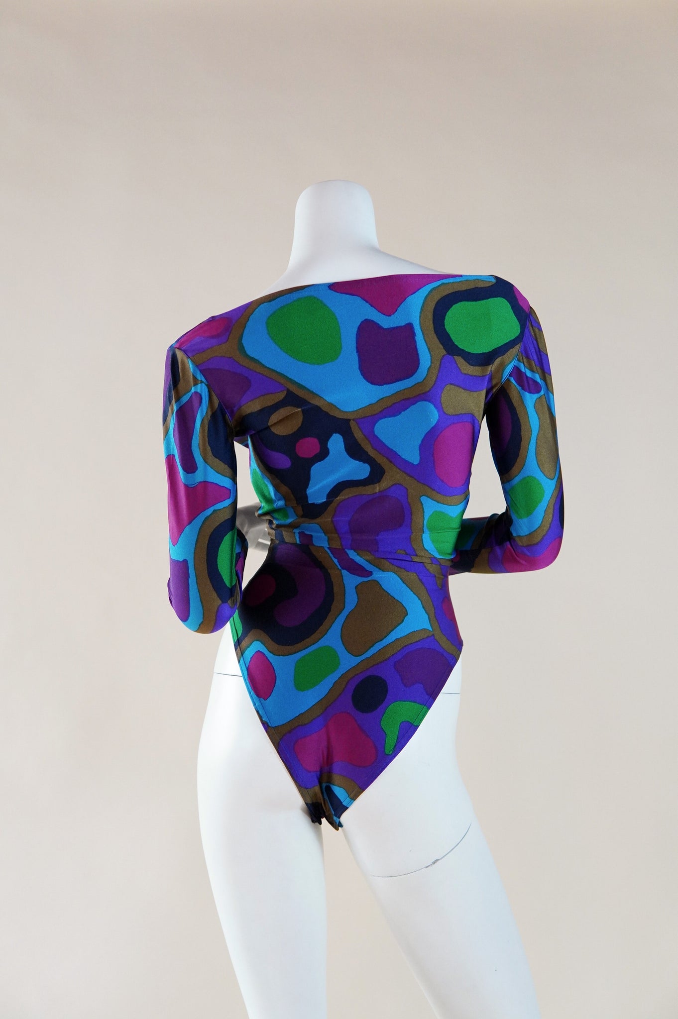 Emanuel Ungaro spandex set with organic shapes - XS/S