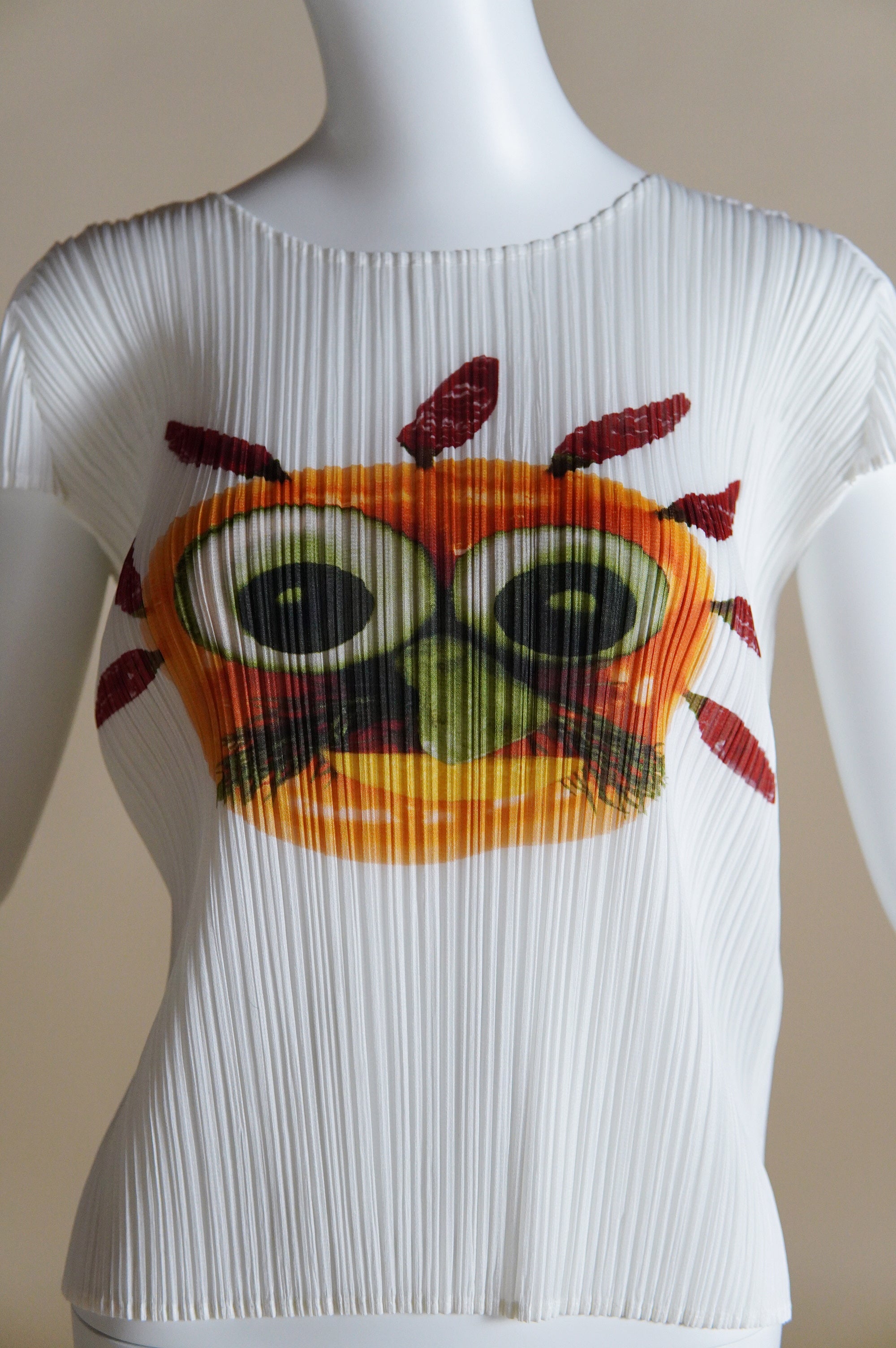 S/S 2004 Issey Miyake Pleats Please veggie face top - S/M/L