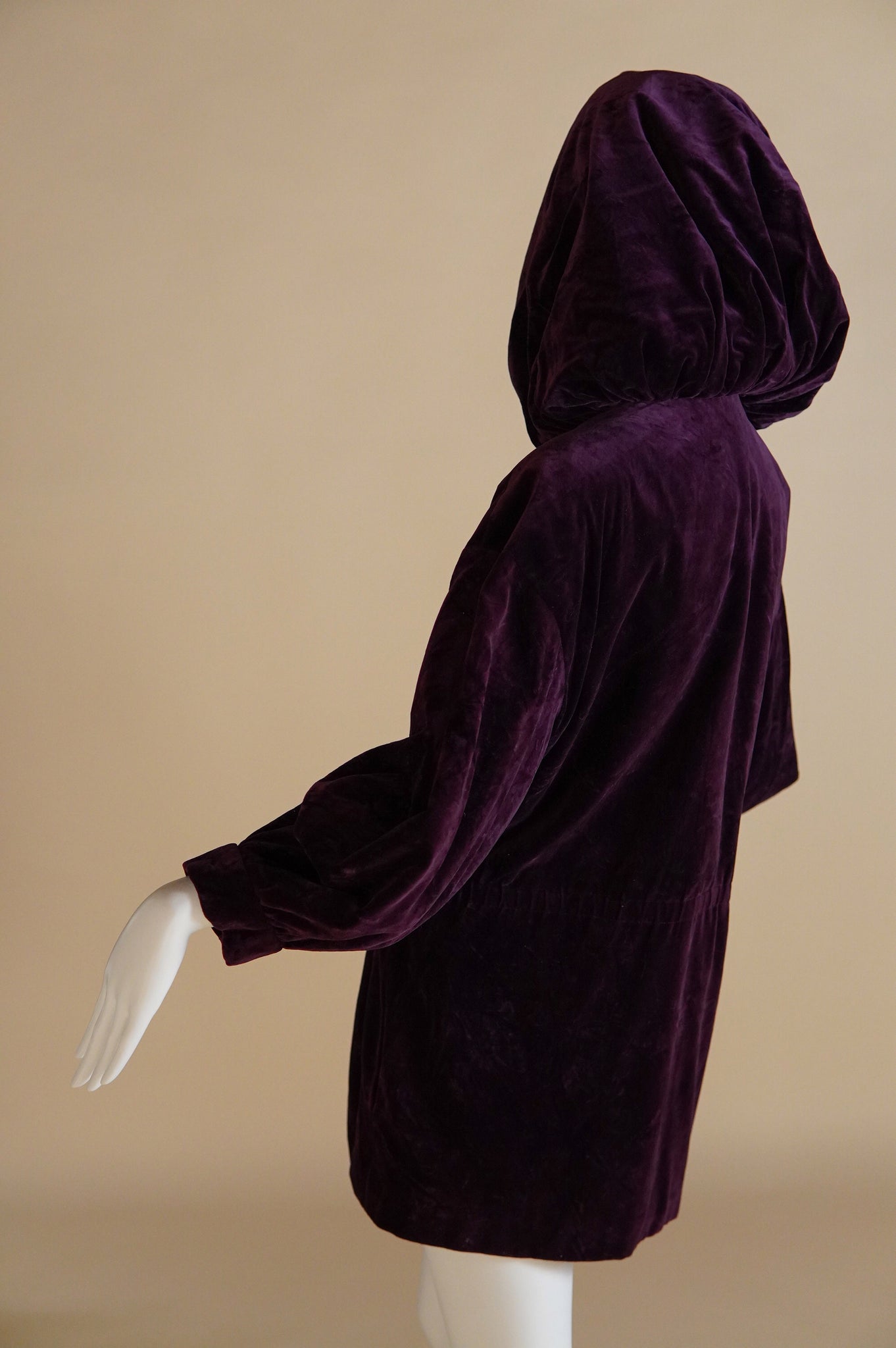 1970s Yves Saint Laurent Rive Gauche jacket with oversized hood - S/M/L