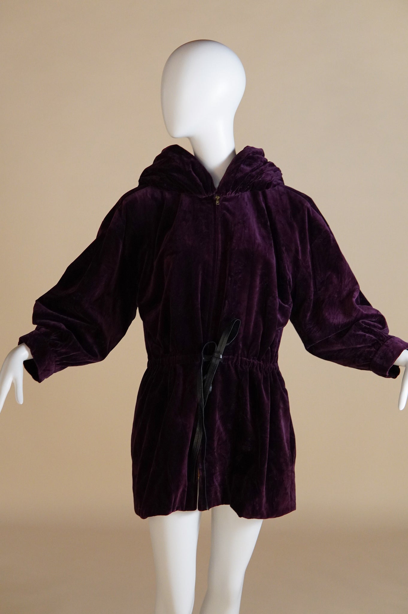 1970s Yves Saint Laurent Rive Gauche jacket with oversized hood - S/M/L