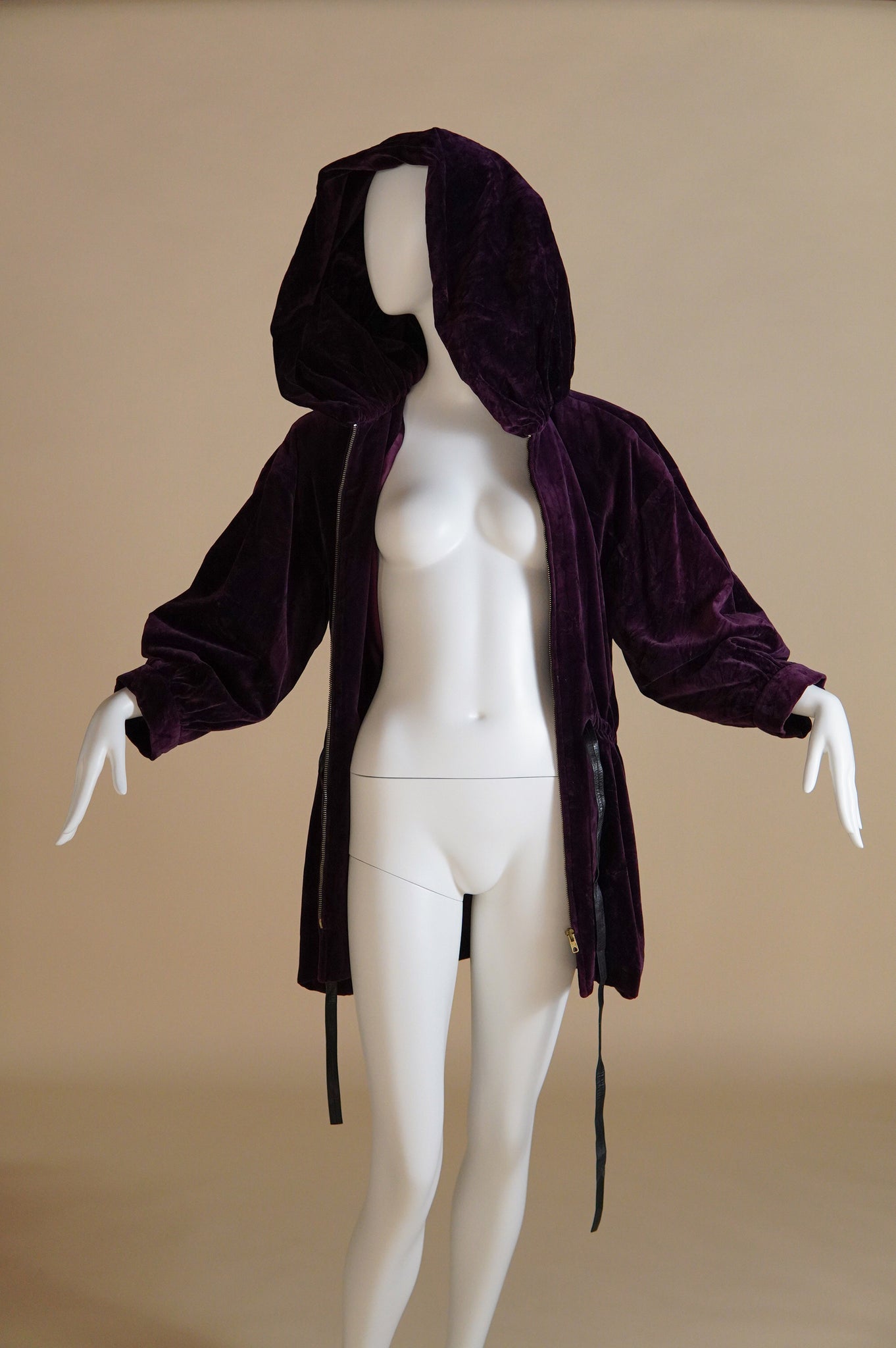 1970s Yves Saint Laurent Rive Gauche jacket with oversized hood - S/M/L