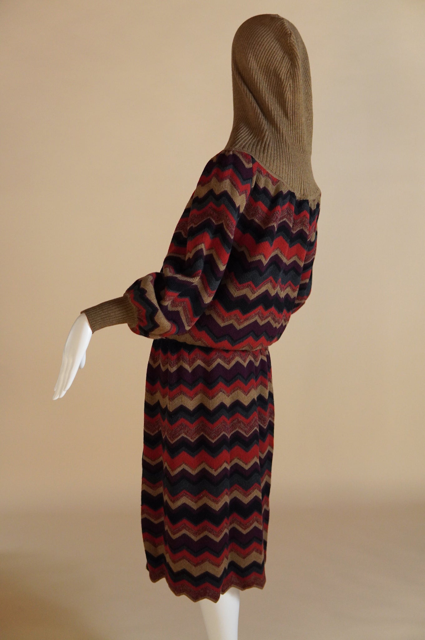 F/W 1977 Yves Saint Laurent Rive Gauche Chinoiserie collection sweater skirt set - M