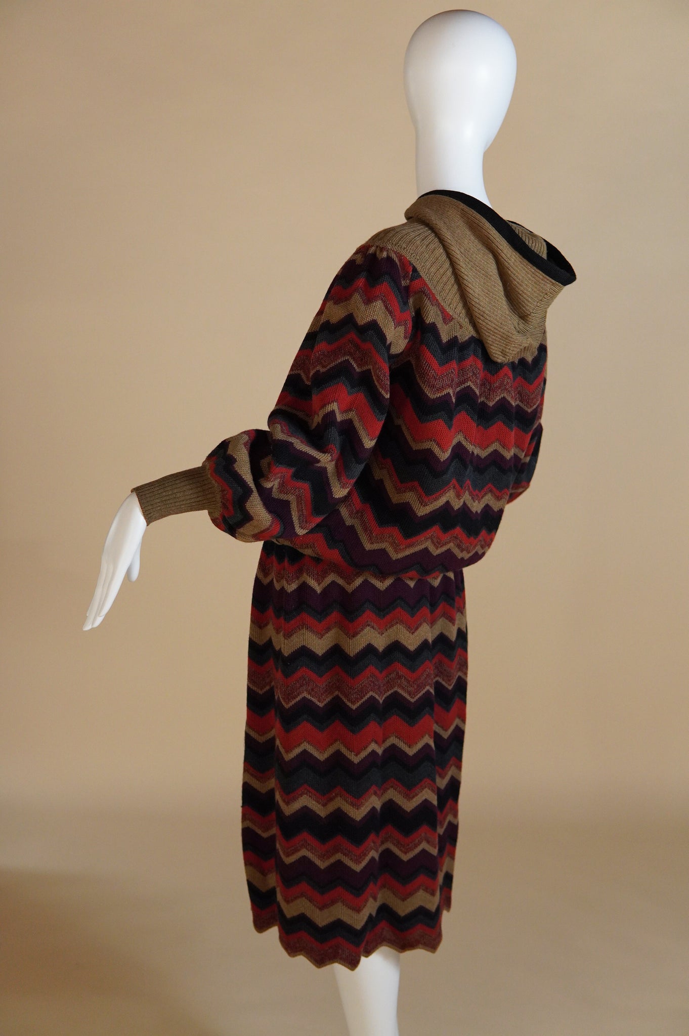 F/W 1977 Yves Saint Laurent Rive Gauche Chinoiserie collection sweater skirt set - M