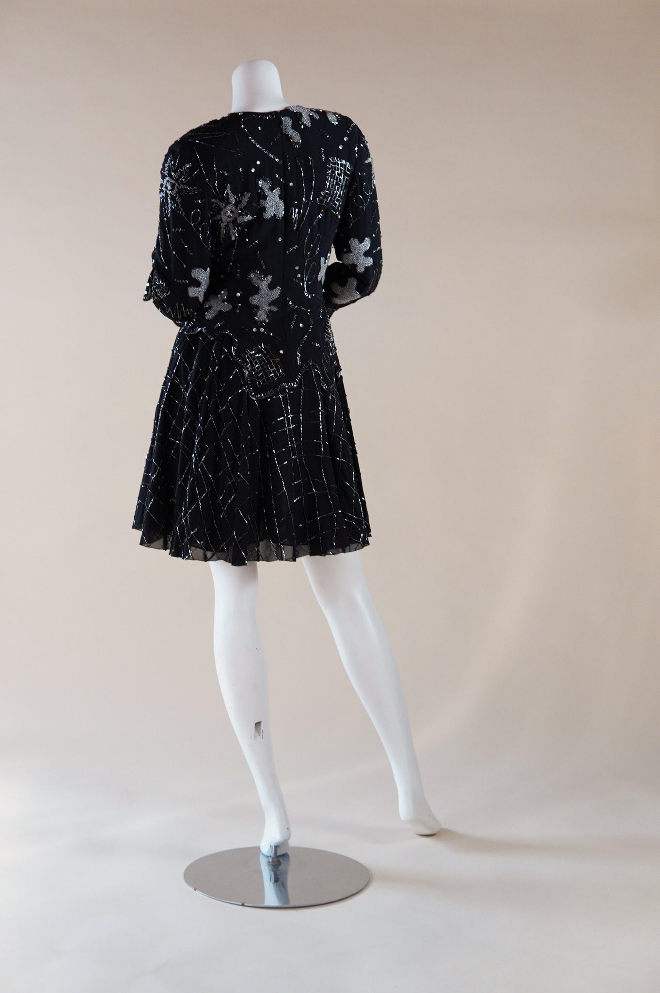 Fabrice Simon silk dress with elaborate beading - S