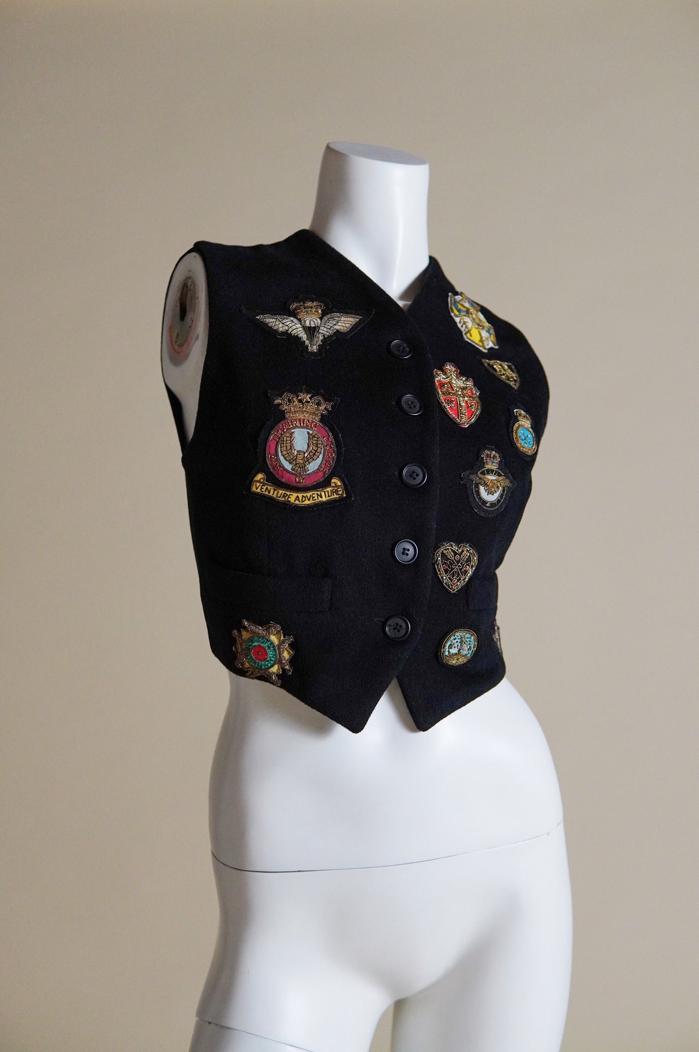 F/W 1992 Dolce & Gabbana rare runway vest with patches - XS/S