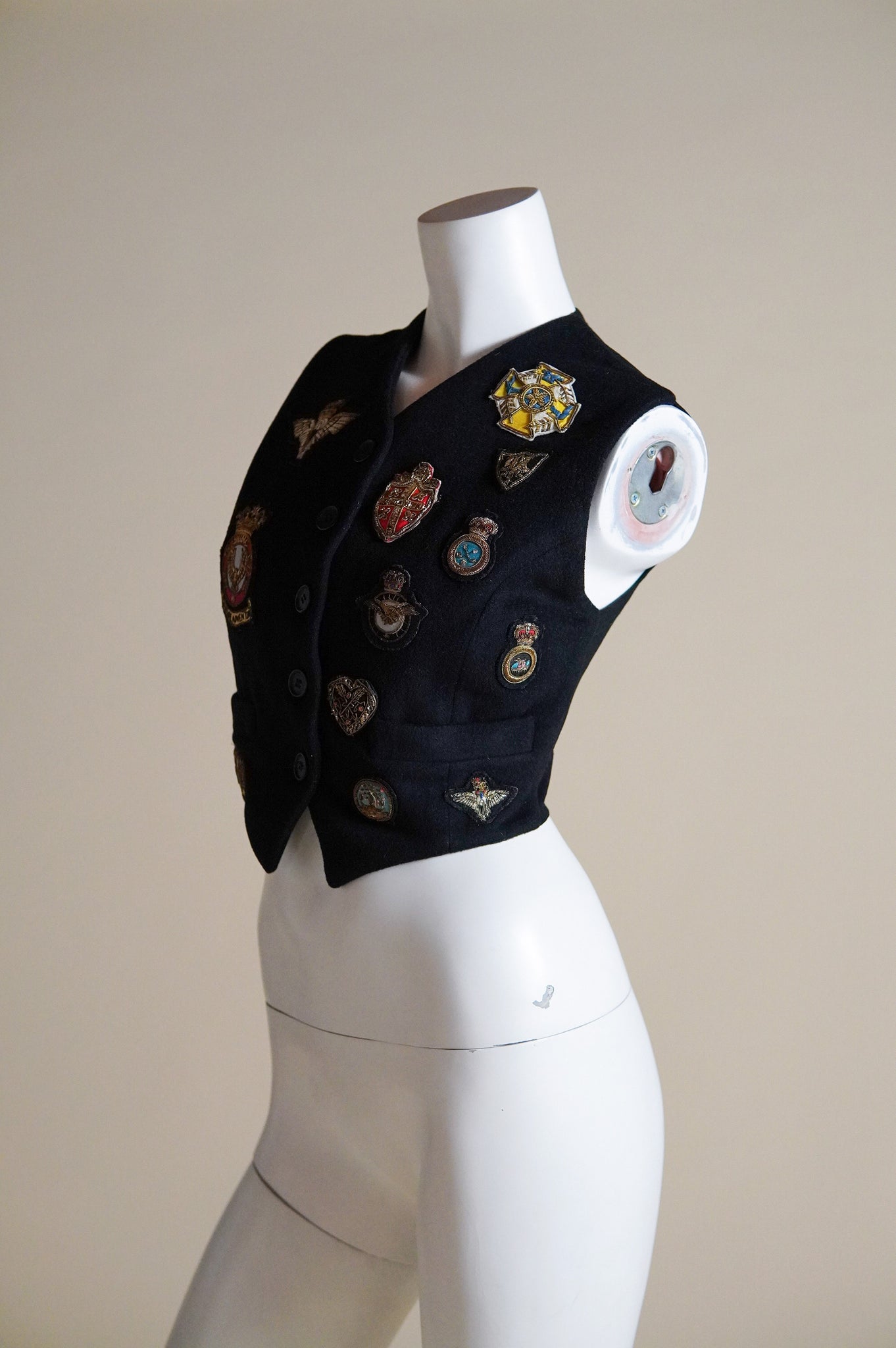 F/W 1992 Dolce & Gabbana rare runway vest with patches - XS/S