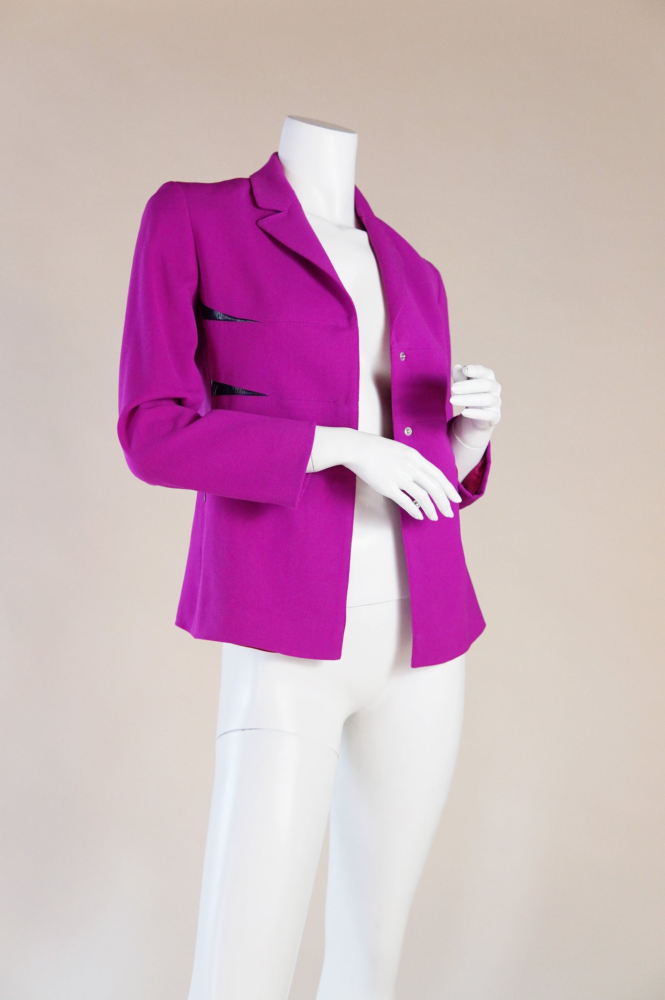 y2k Claude Montana wool blazer with faux slashes - S