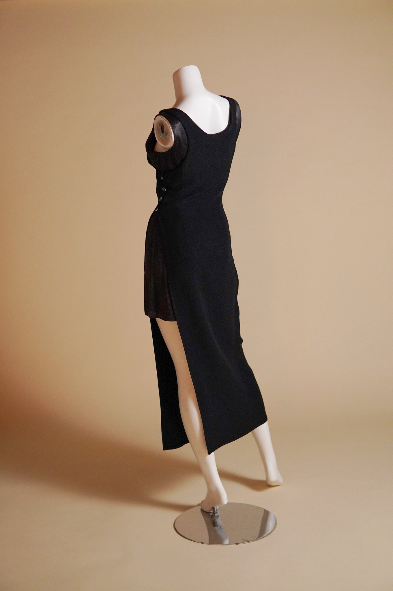 1990s Martine Sitbon dress with mini underlay - L