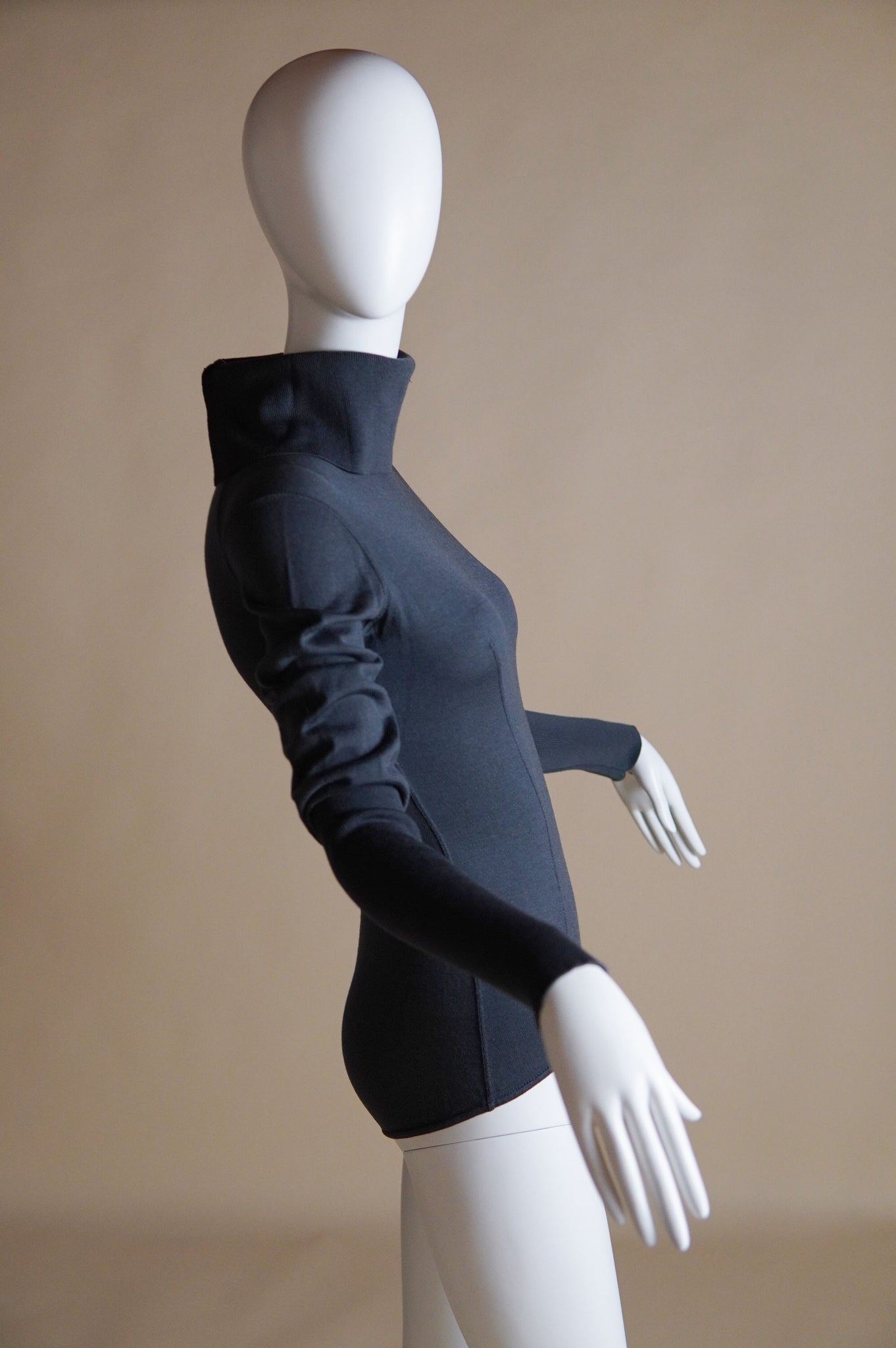 F/W 1987 Alaïa stretch knit set with bodysuit and striped skirt - XS/S