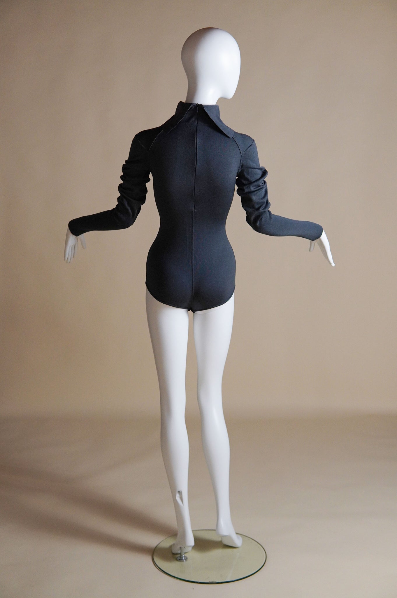 F/W 1987 Alaïa stretch knit set with bodysuit and striped skirt - XS/S