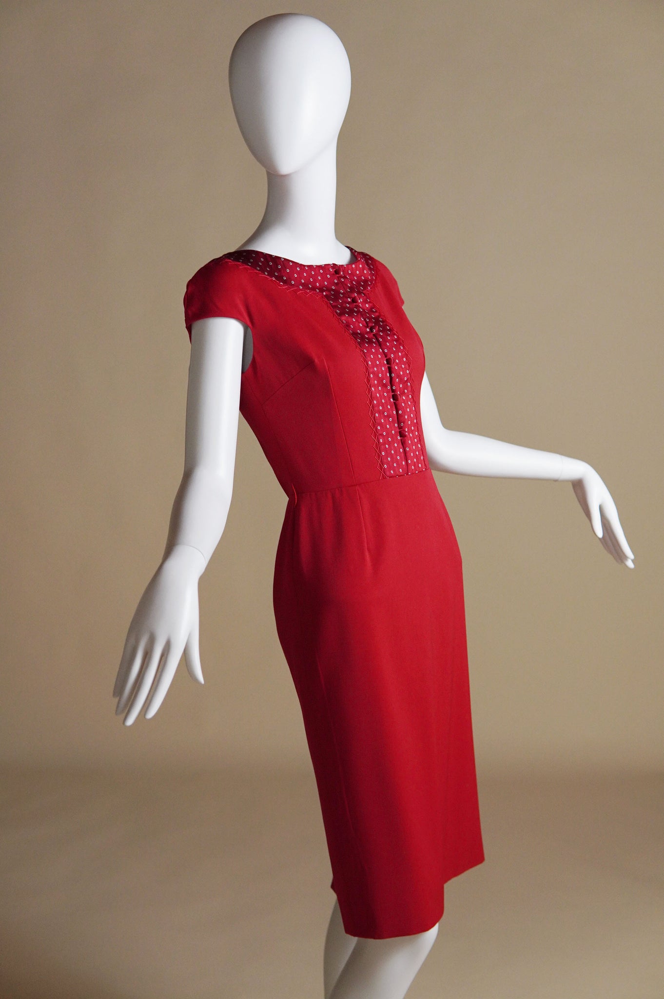 F/W 2009 Christian Dior by John Galliano knee length dress with silk trim - XS