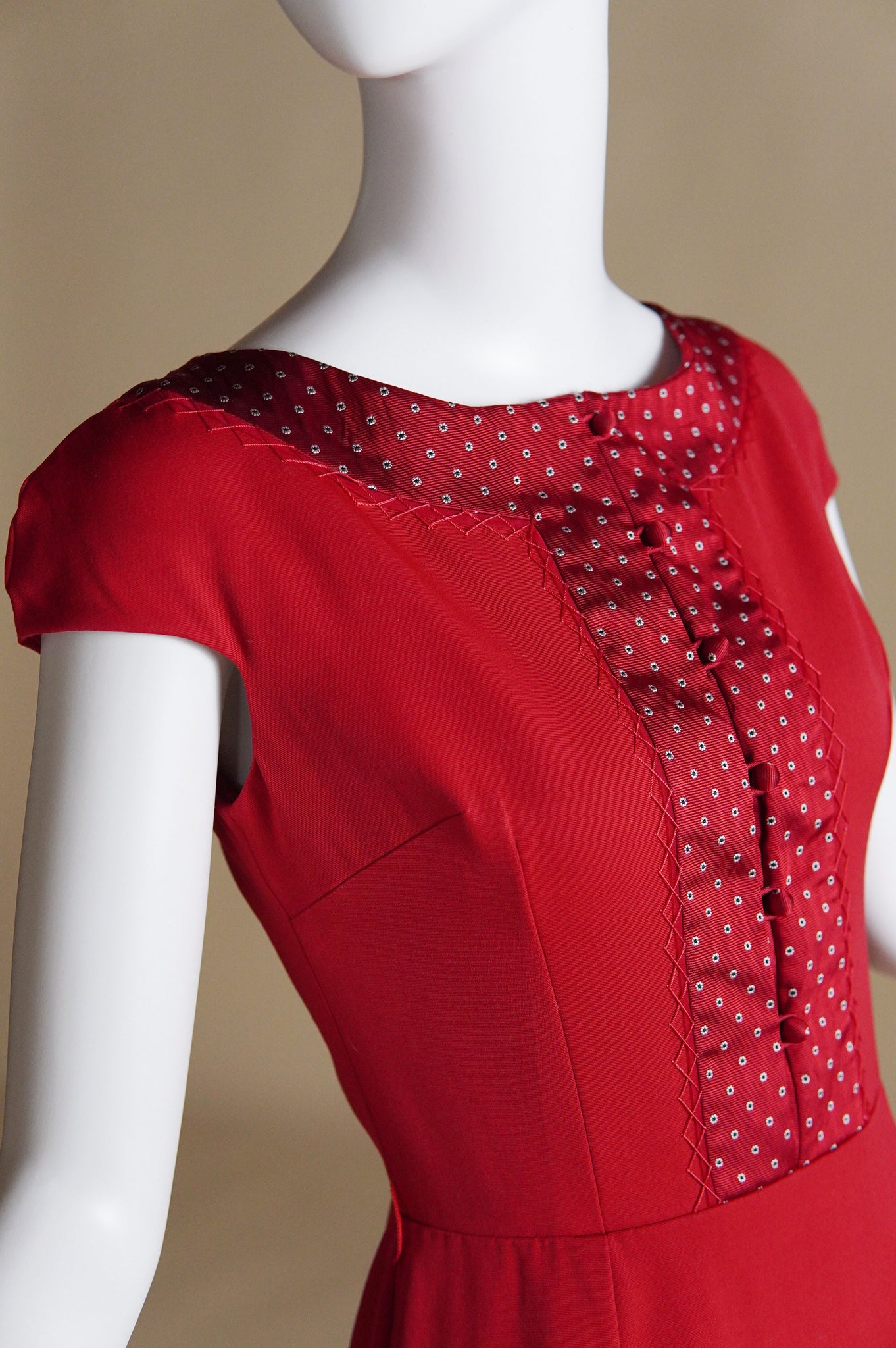 F/W 2009 Christian Dior by John Galliano knee length dress with silk trim - XS