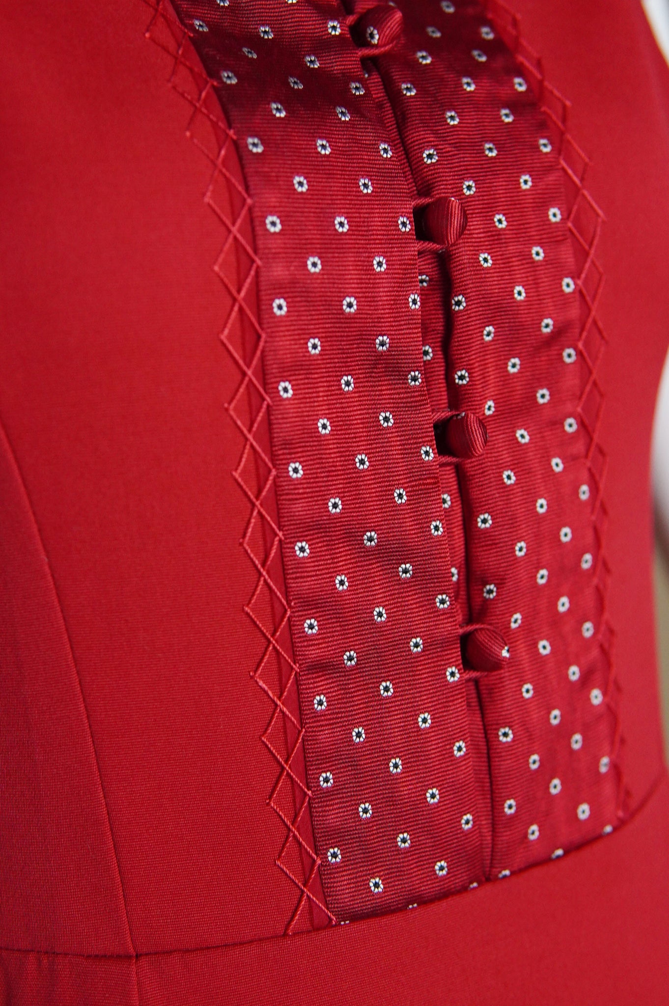 F/W 2009 Christian Dior by John Galliano knee length dress with silk trim - XS