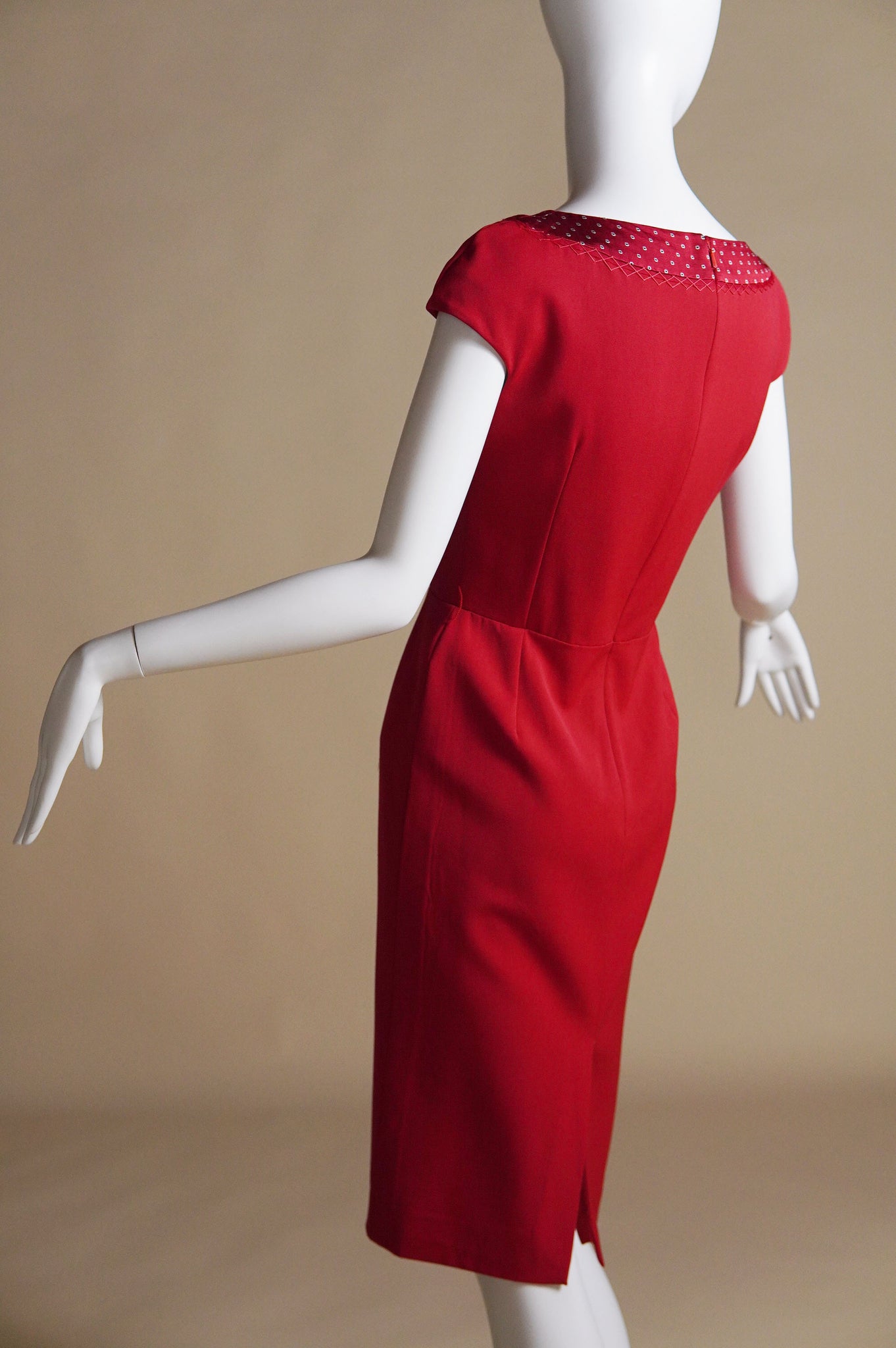 F/W 2009 Christian Dior by John Galliano knee length dress with silk trim - XS