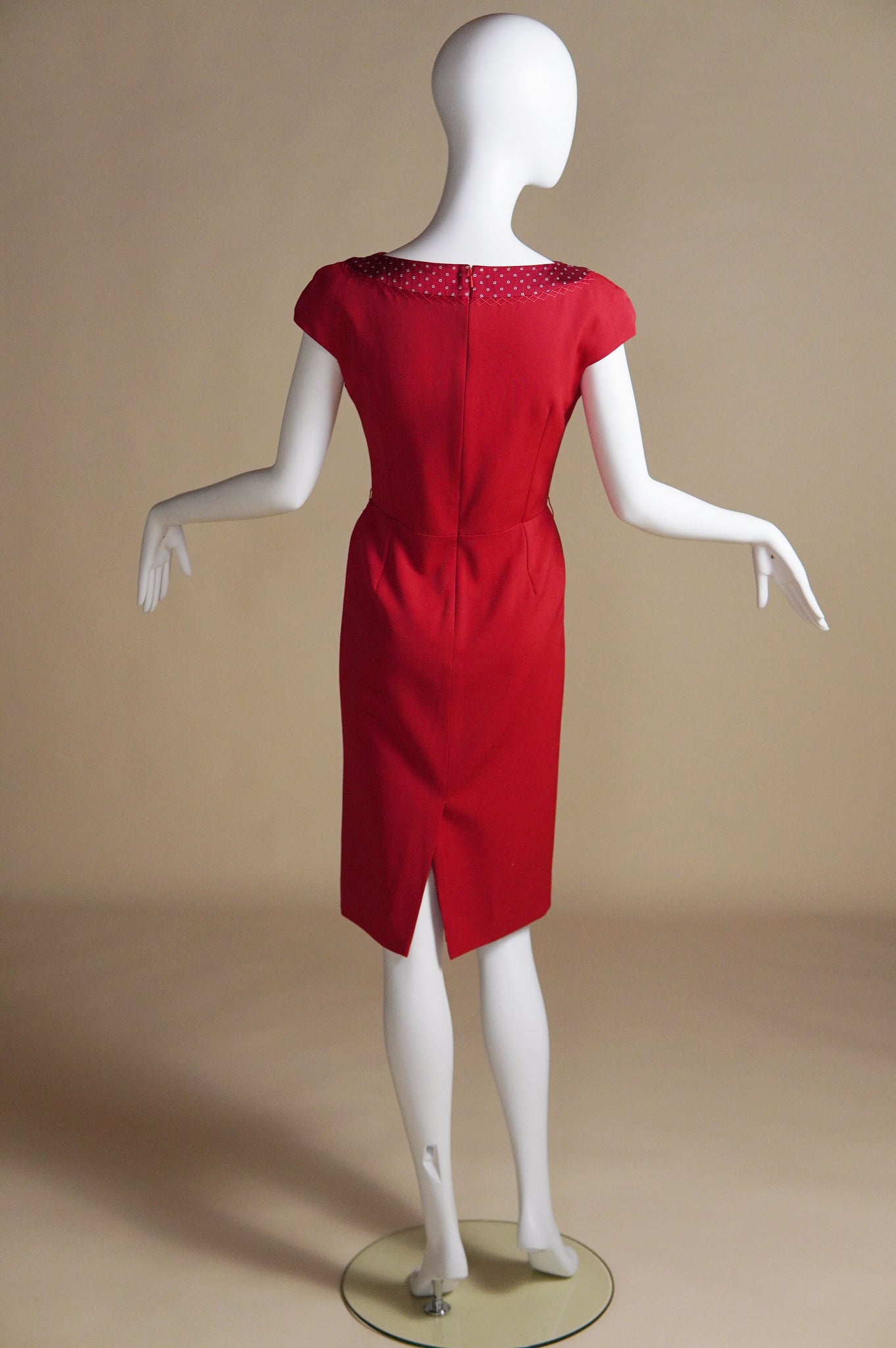 F/W 2009 Christian Dior by John Galliano knee length dress with silk trim - XS