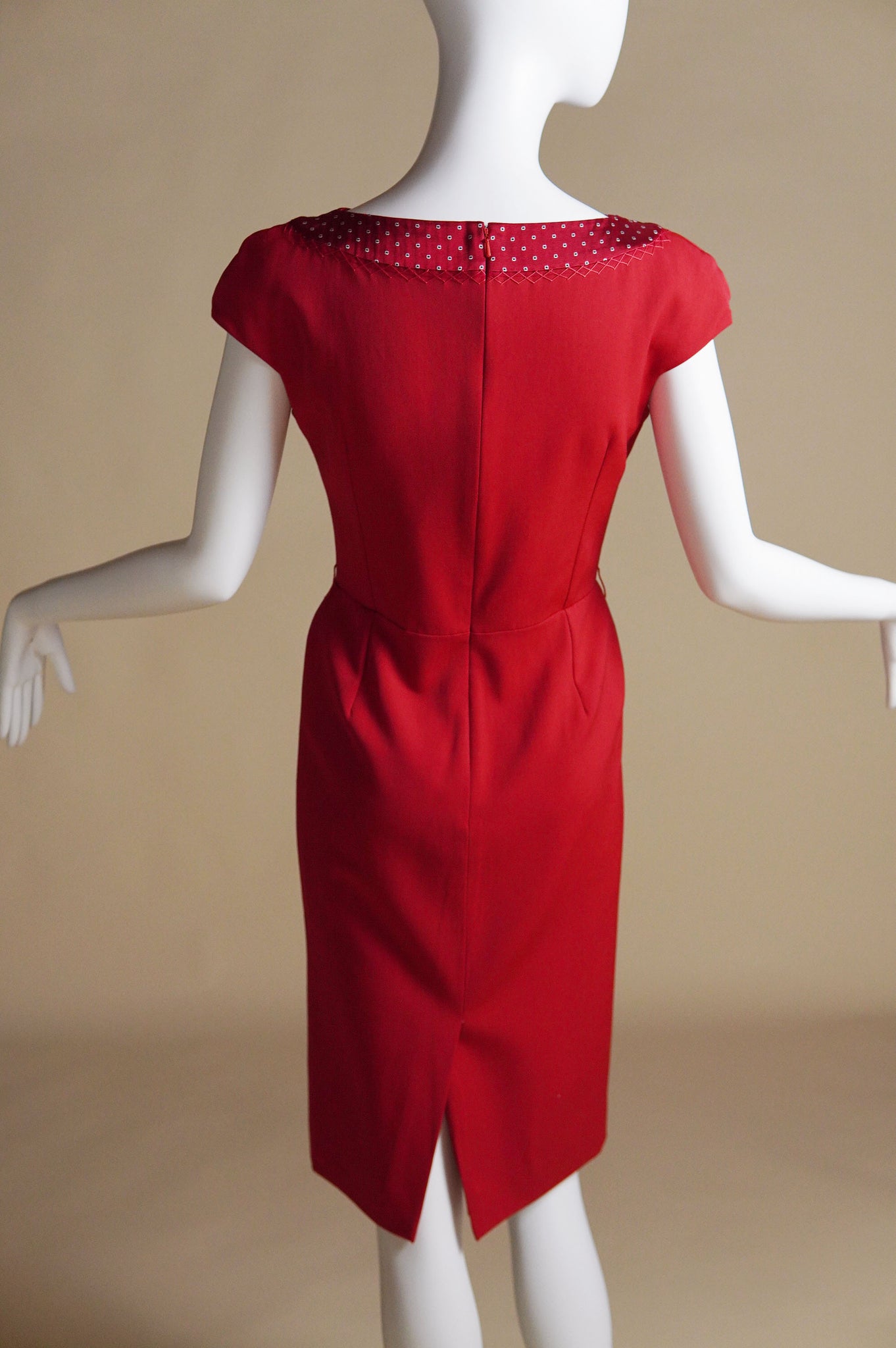 F/W 2009 Christian Dior by John Galliano knee length dress with silk trim - XS