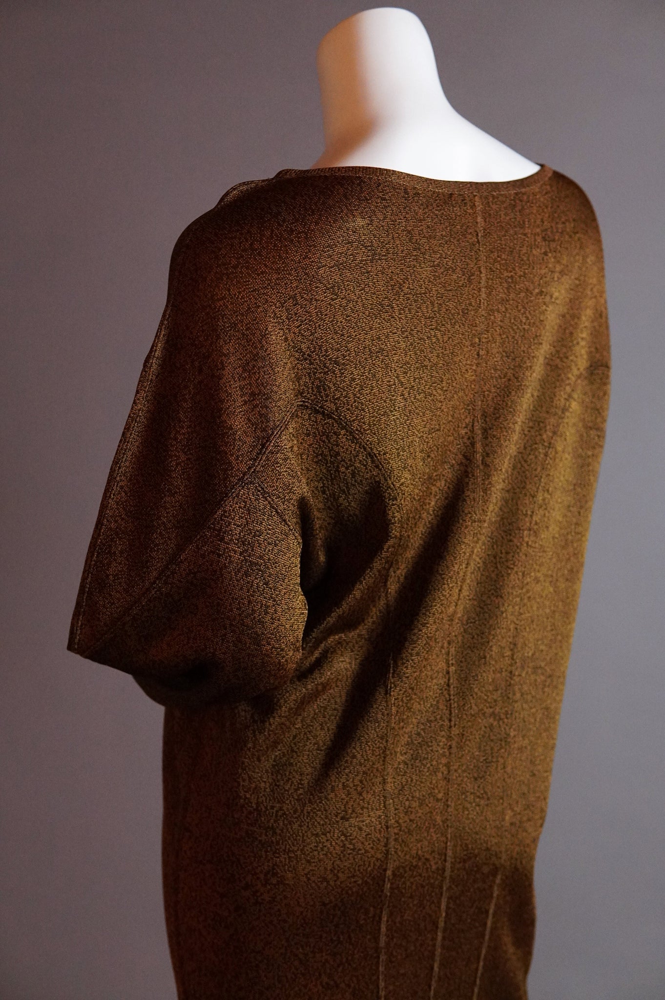 S/S 1984 Alaïa slouchy knit dress in bronze - S/M/L