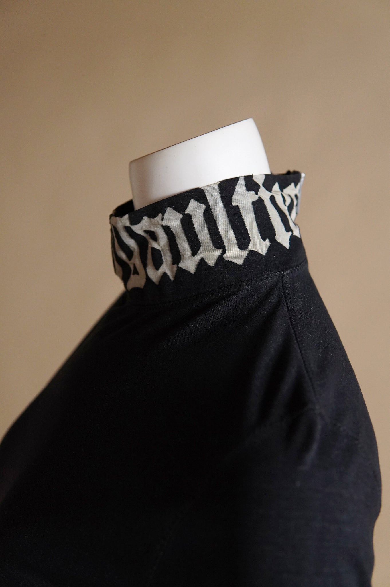 1980s Jean Paul Gaultier pour Equator mini dress with gothic font on collar - XS/S