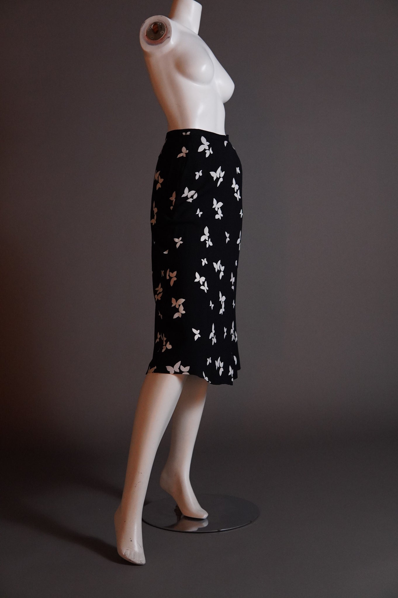 rare S/S 1978 Yves Saint Laurent Rive Gauche documented butterfly skirt - XS