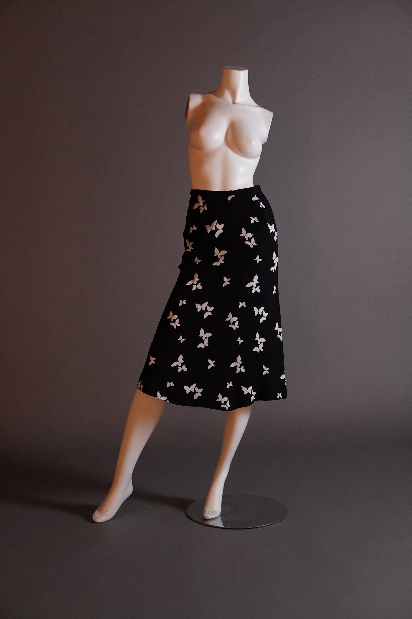 rare S/S 1978 Yves Saint Laurent Rive Gauche documented butterfly skirt - XS