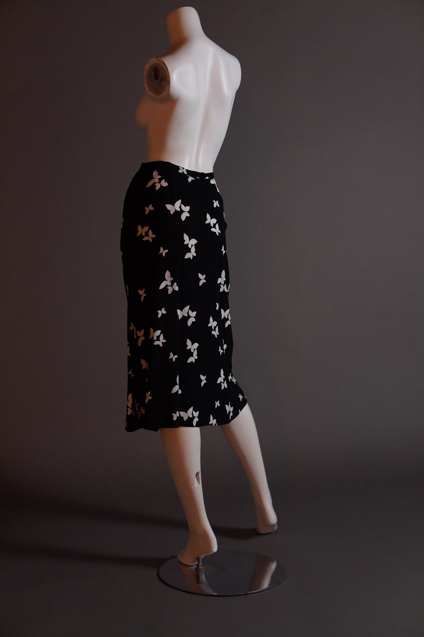 rare S/S 1978 Yves Saint Laurent Rive Gauche documented butterfly skirt - XS