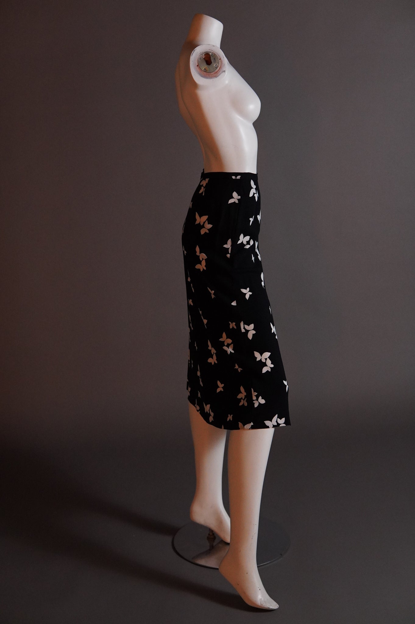 rare S/S 1978 Yves Saint Laurent Rive Gauche documented butterfly skirt - XS