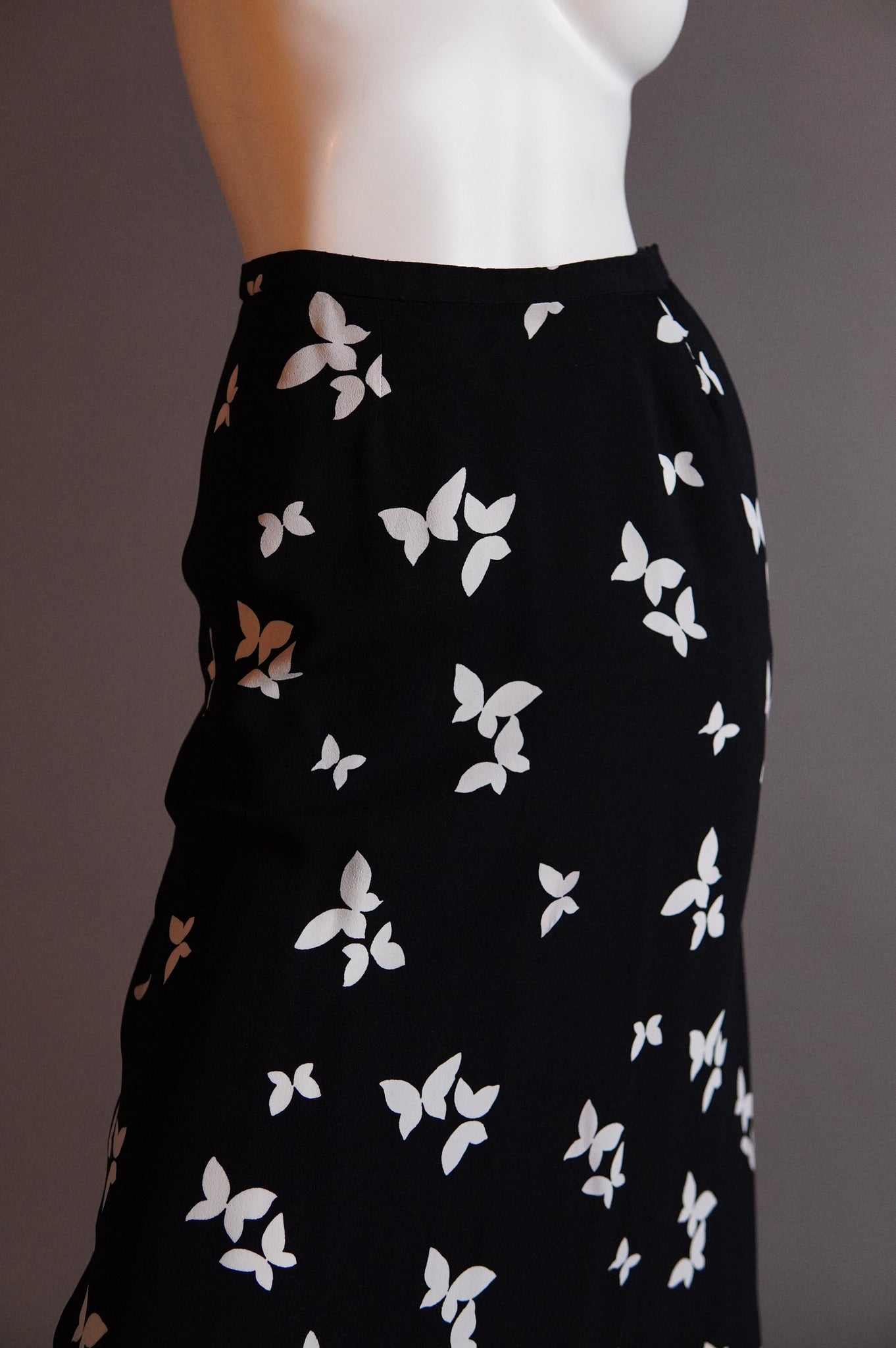 rare S/S 1978 Yves Saint Laurent Rive Gauche documented butterfly skirt - XS