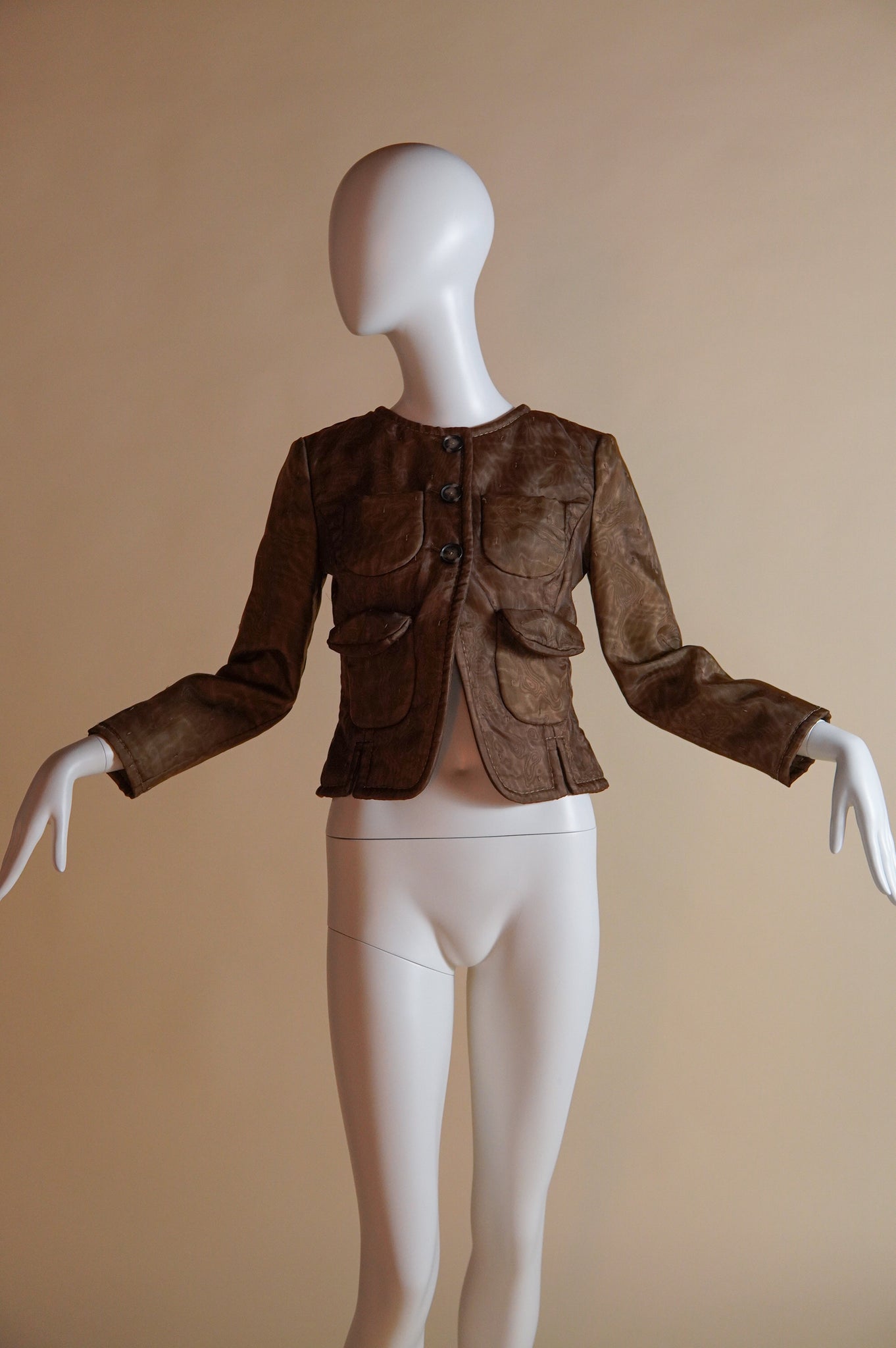 S/S 2016 Maison Margiela by John Galliano blank label cropped jacket - XS/S