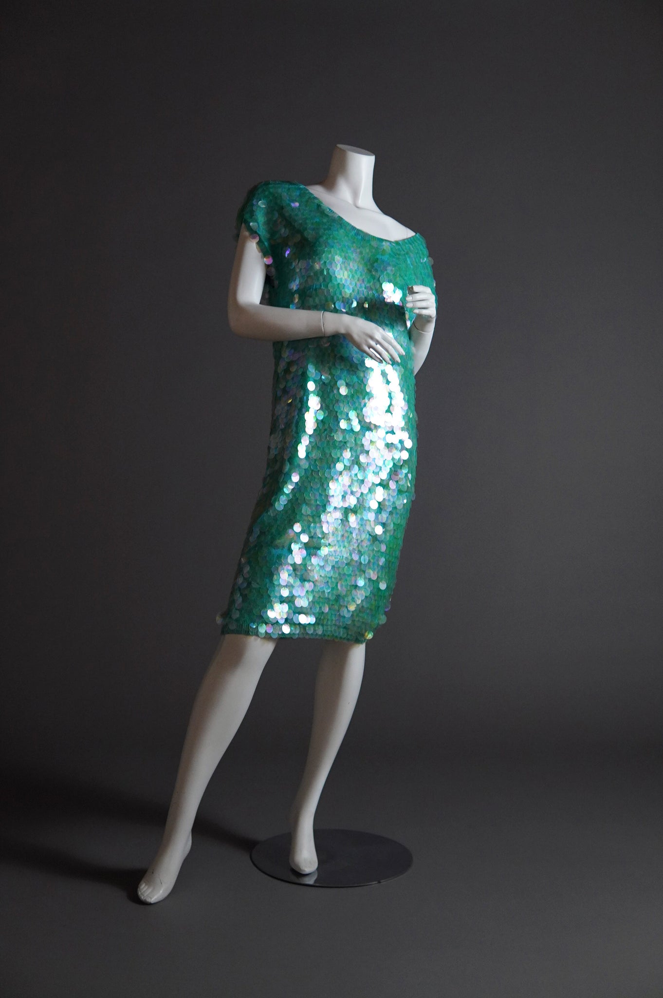 norma kamali sequin dress Norma Kamali Drop Shoulder Fitted Gown W/ Side Slit