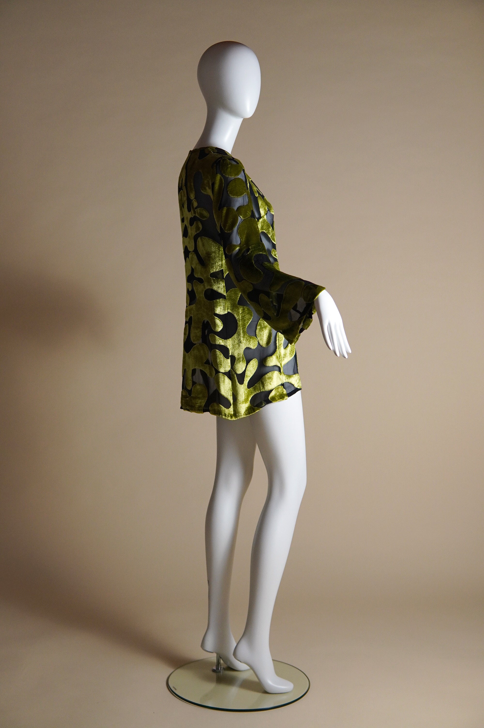 S/S 1996 Gucci by Tom Ford runway and campaign silk velvet burnout 