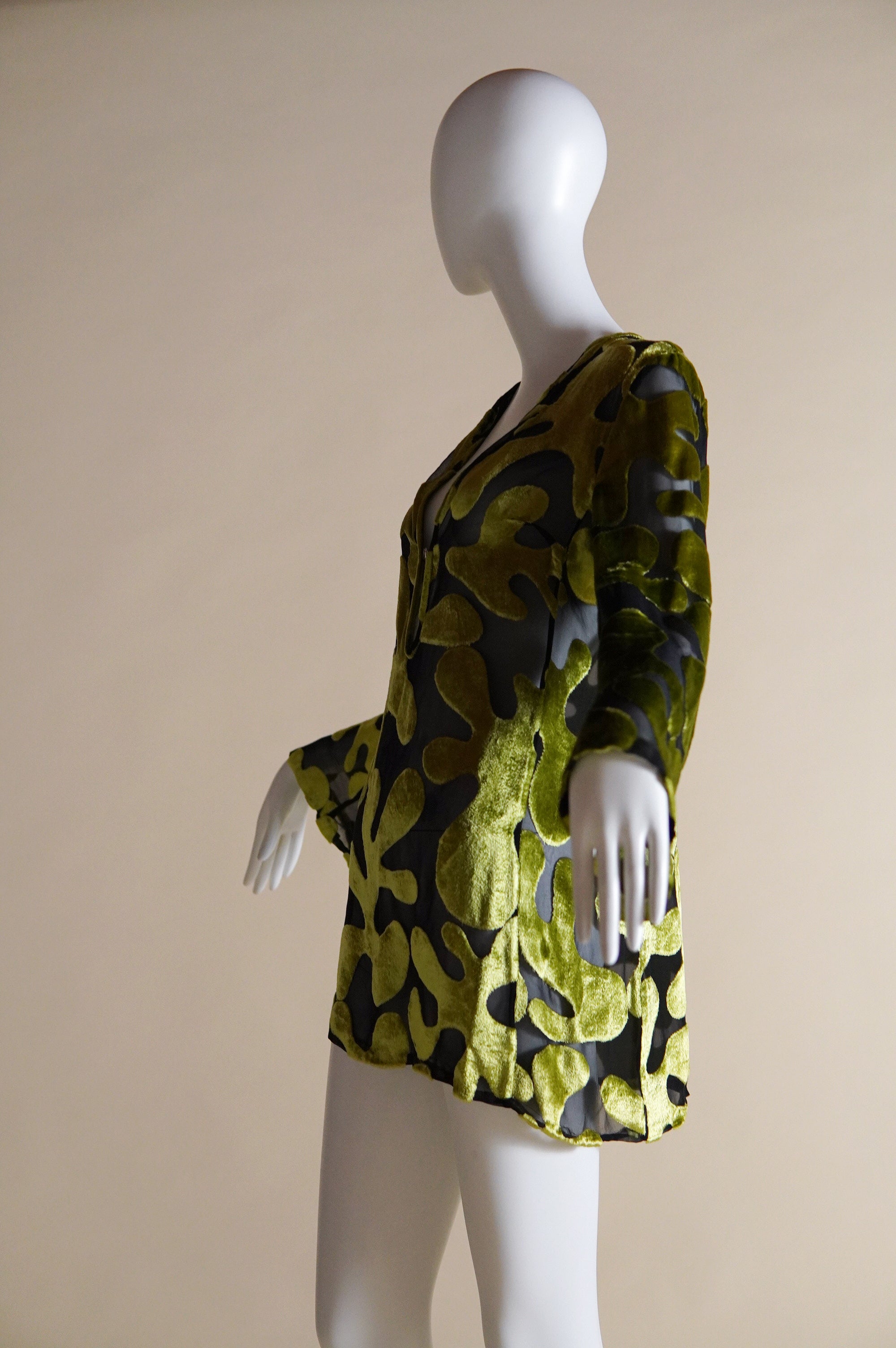 S/S 1996 Gucci by Tom Ford runway and campaign silk velvet burnout 