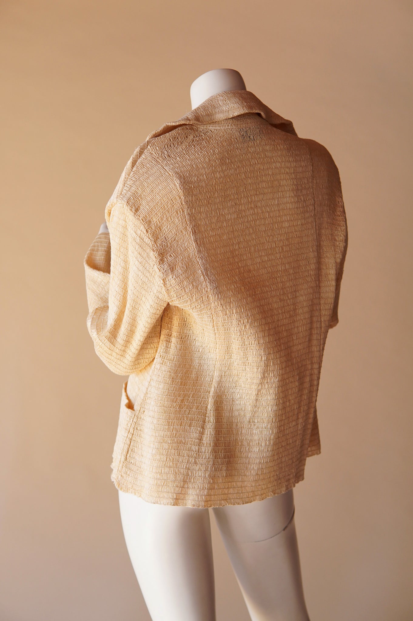 1980s Koos van den Akker straw raffia jacket - S