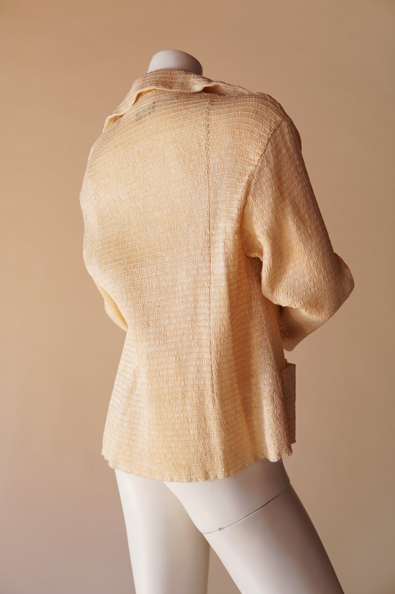 1980s Koos van den Akker straw raffia jacket - S