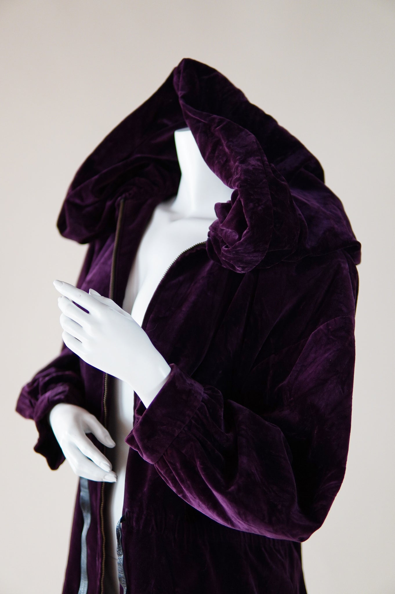1970s Yves Saint Laurent Rive Gauche jacket with oversized hood - S/M/L
