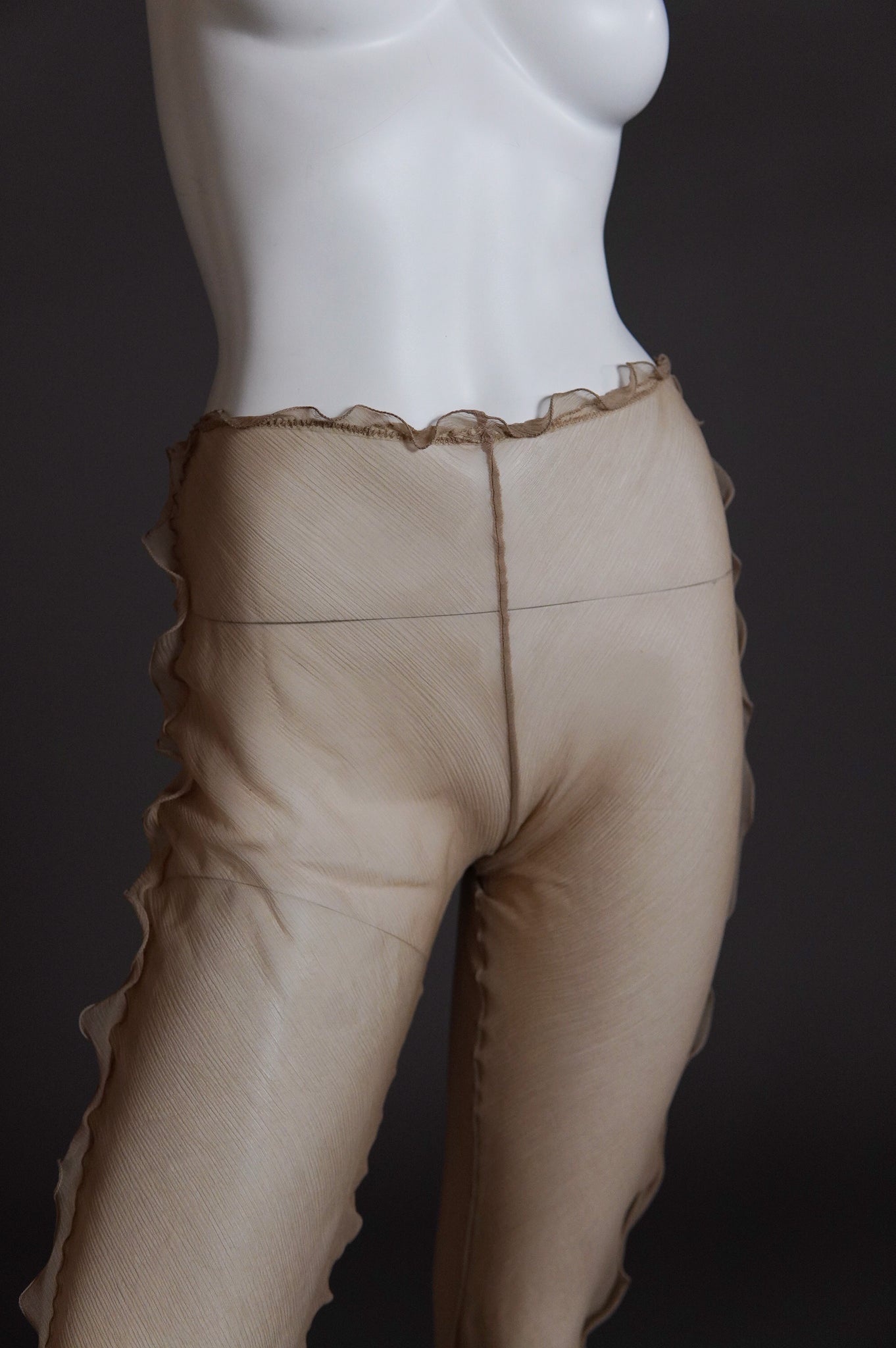 S/S 2000 Fendi by Karl Lagerfeld sheer silk chiffon pants - XS