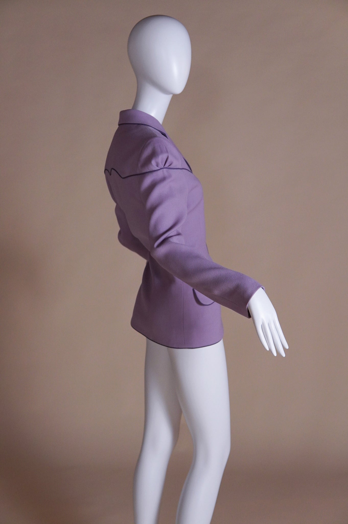 F/W 1996 Givenchy by John Galliano "Matador" runway mauve jacket with piping - M