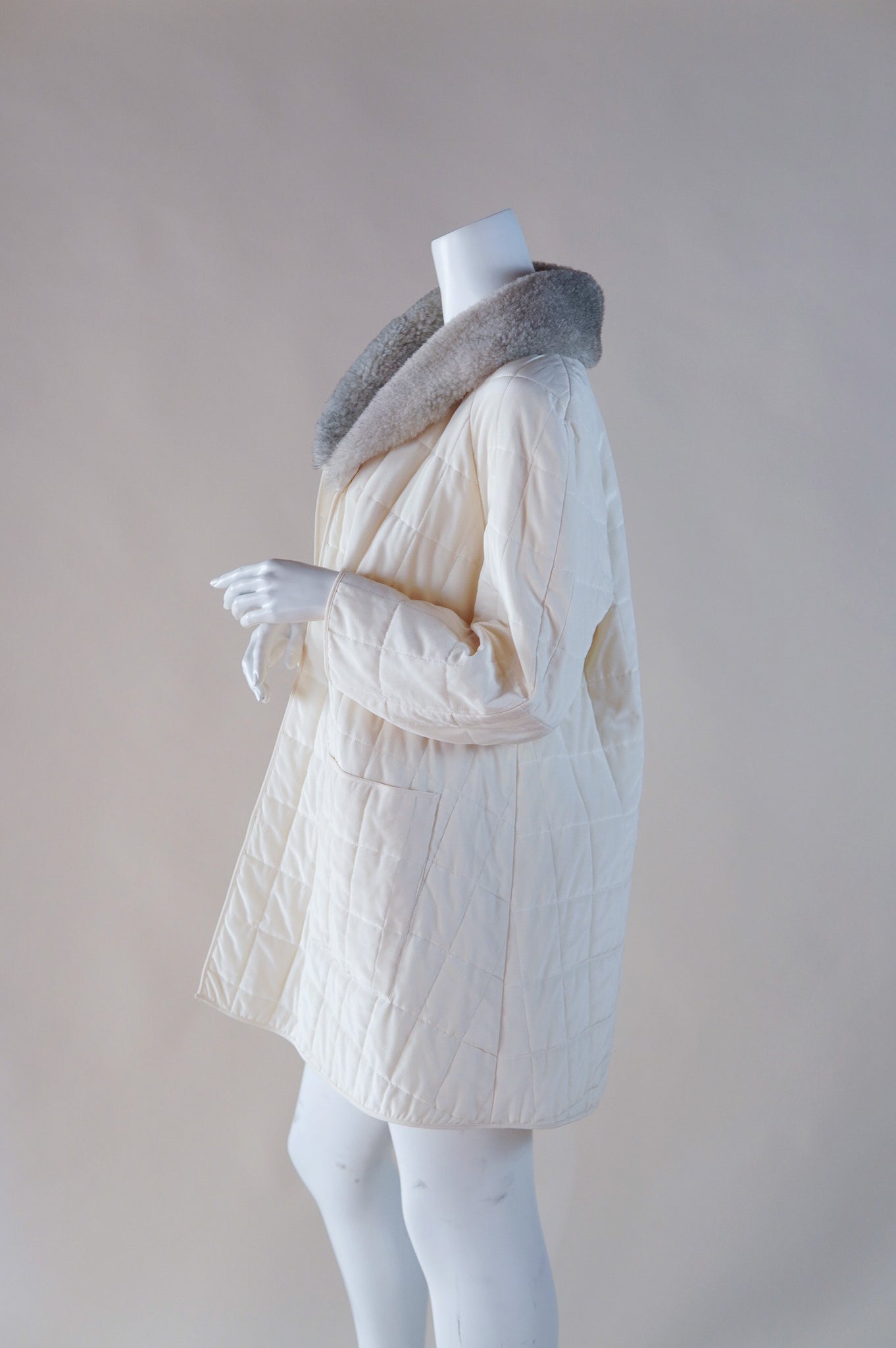Gianfranco Ferre sweater coat & silk insert - M/L
