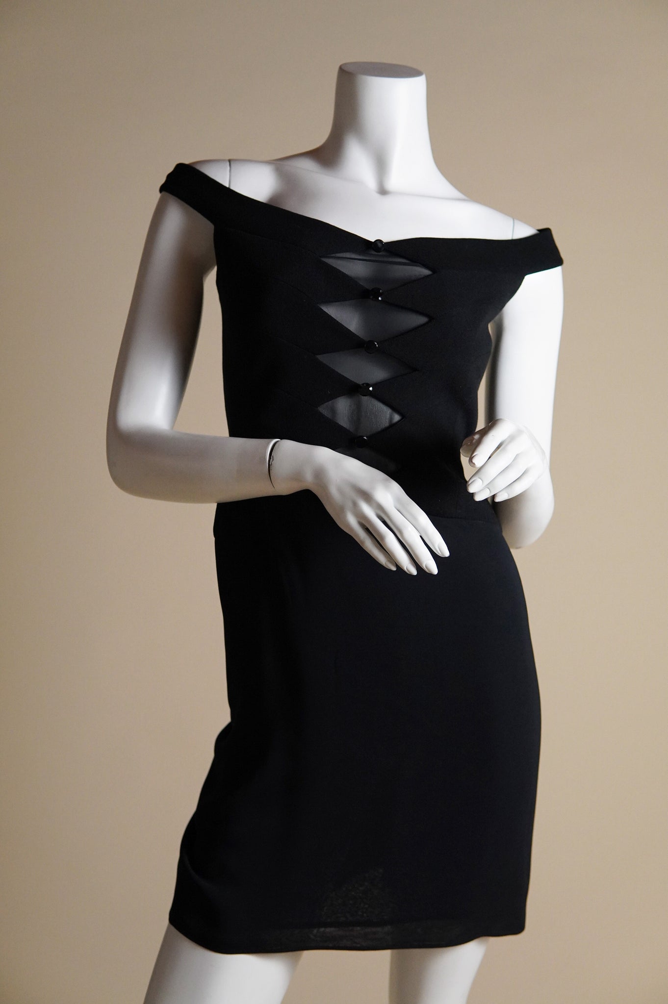 F/W 1997 Herve Leger wool and silk runway dress - XS/S